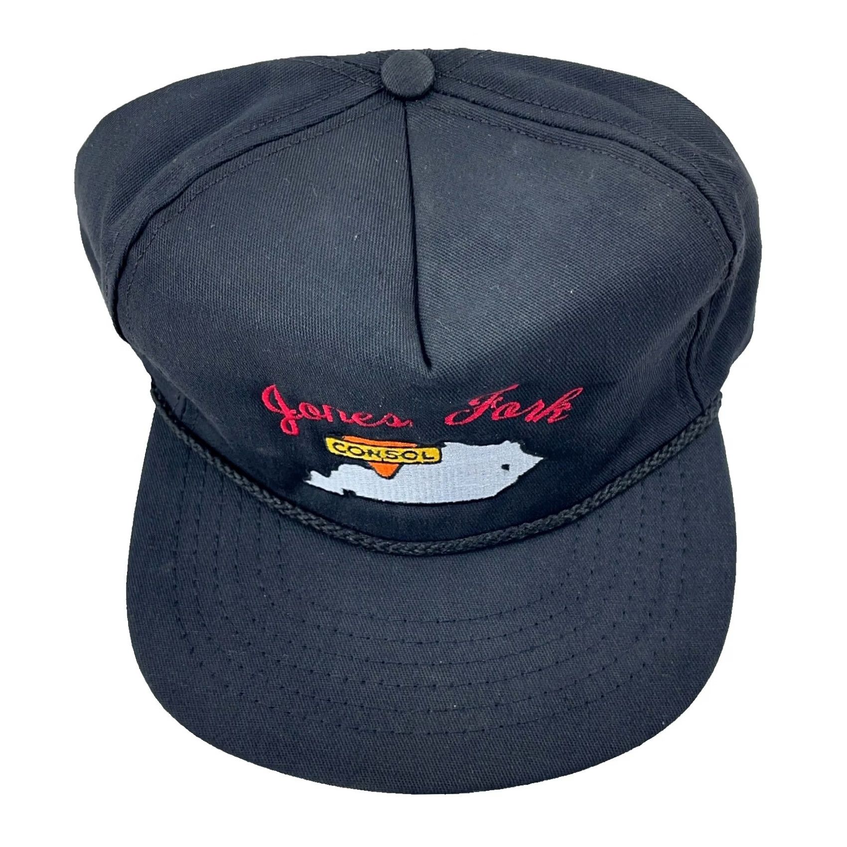 Coal VINTAGE Coal Mining Trucker Hat Cap Snapback 80s USA Made Rope Jones Fork Men Size ONE SIZE - 3 Thumbnail