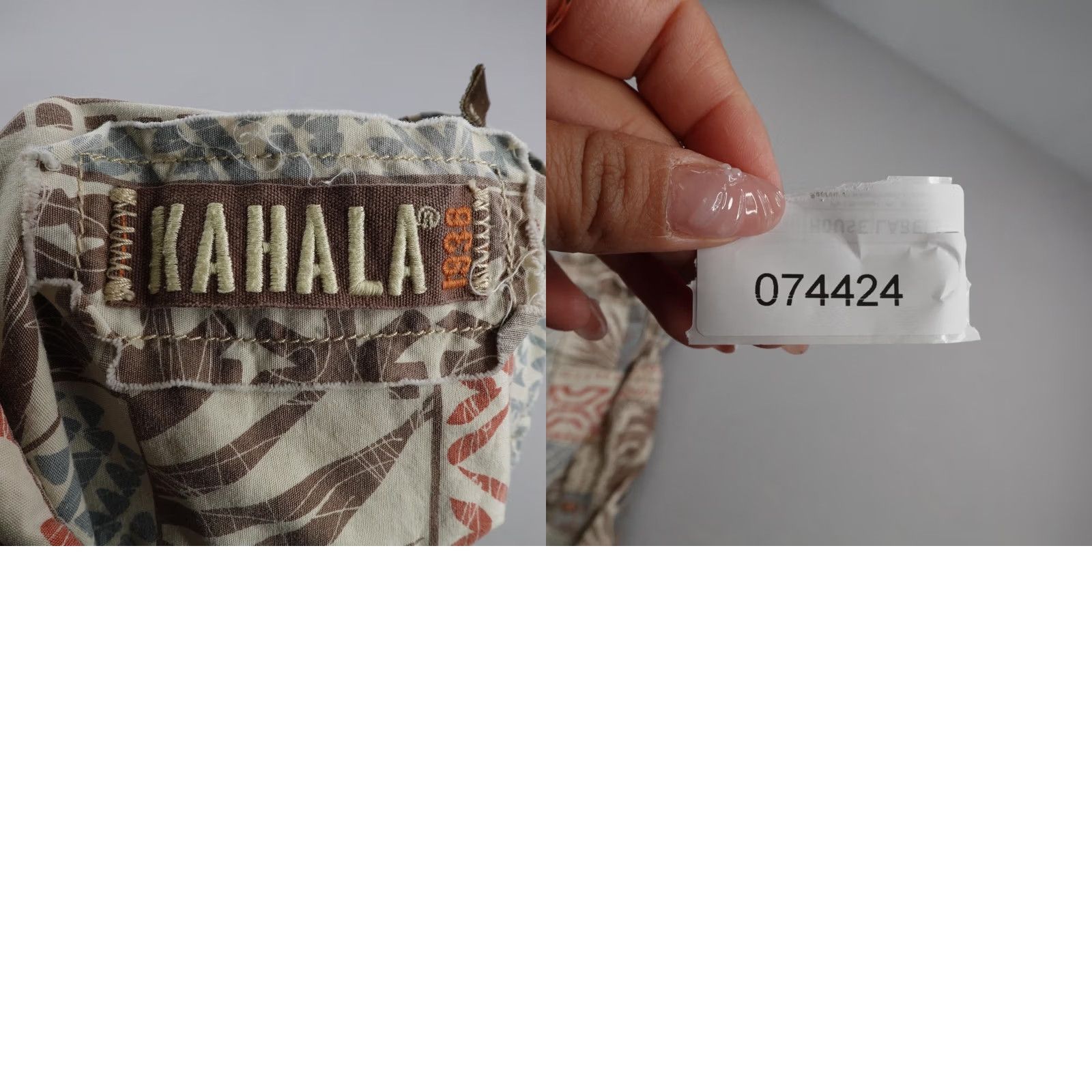 Vintage Kahala Shirt Mens XL Beige Floral Hawaiian Aloha Button Up Tribal Cotton Camp Size US XL / EU 56 / 4 - 8 Thumbnail