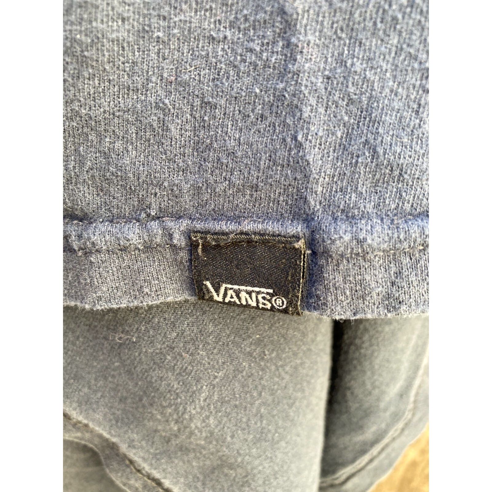Vans VANS Off The Wall T-Shirt Mens Blue 100% Cotton Short Sleeve Crew Neck Regular Fit Graphic Print Embroidered Logo Skateboarding 80s 90s Vintage No N/A Size US M / EU 48-50 / 2 - 4 Thumbnail