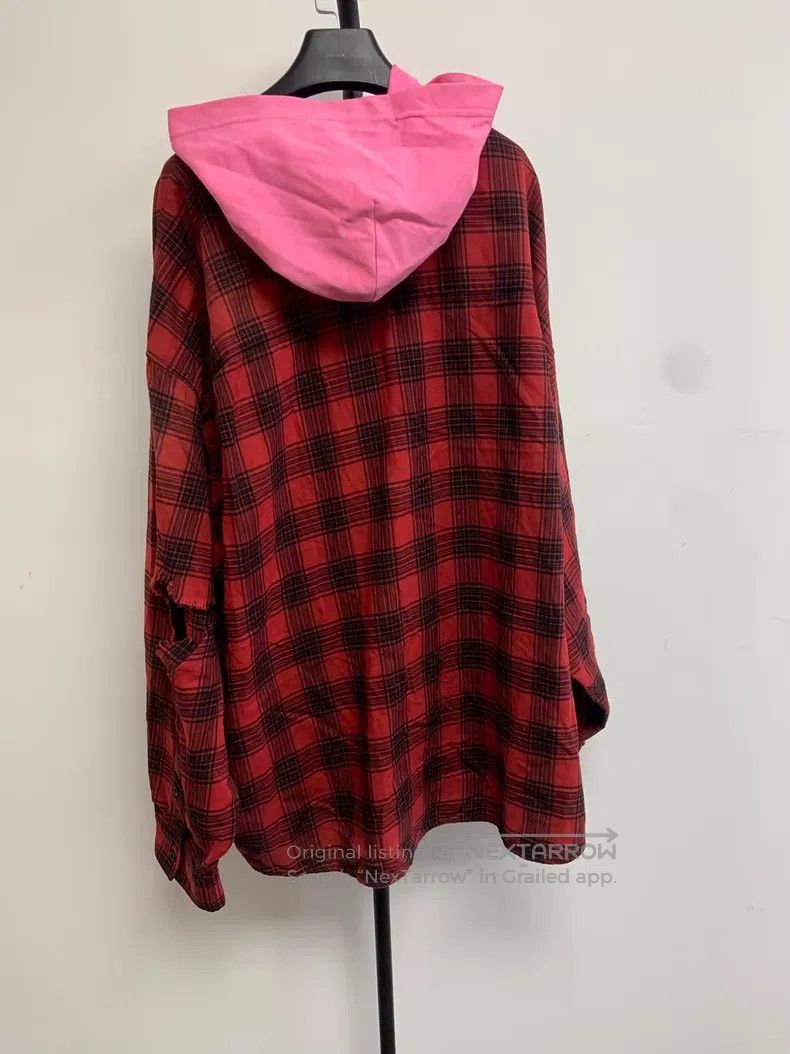 Balenciaga Balenciaga Color block checkered button-up hooded shirt re Size US M / EU 48-50 / 2 - 2 Thumbnail