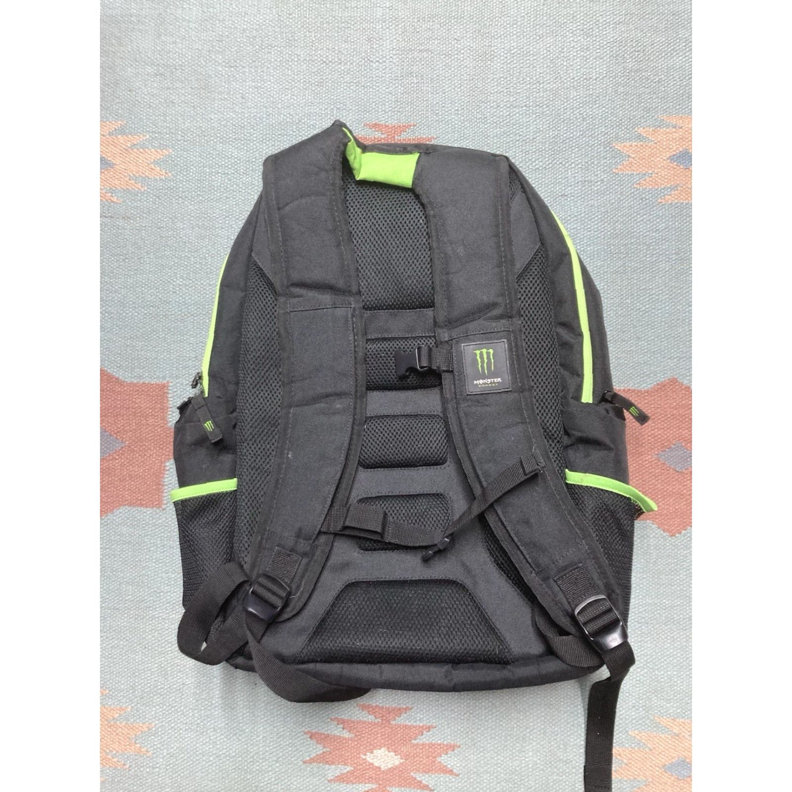 Logo 7 Monster energy Backpack Black Green Logo College School Men Backpack Size ONE SIZE - 5 Thumbnail