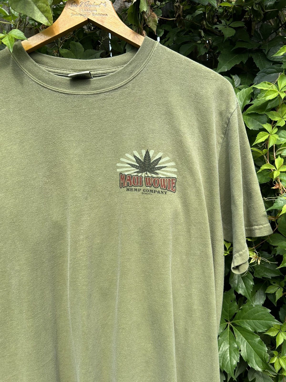 Other 90’s Maui Wowie Hemp Dyed Soft Green Tee Size US L / EU 52-54 / 3 - 4 Thumbnail