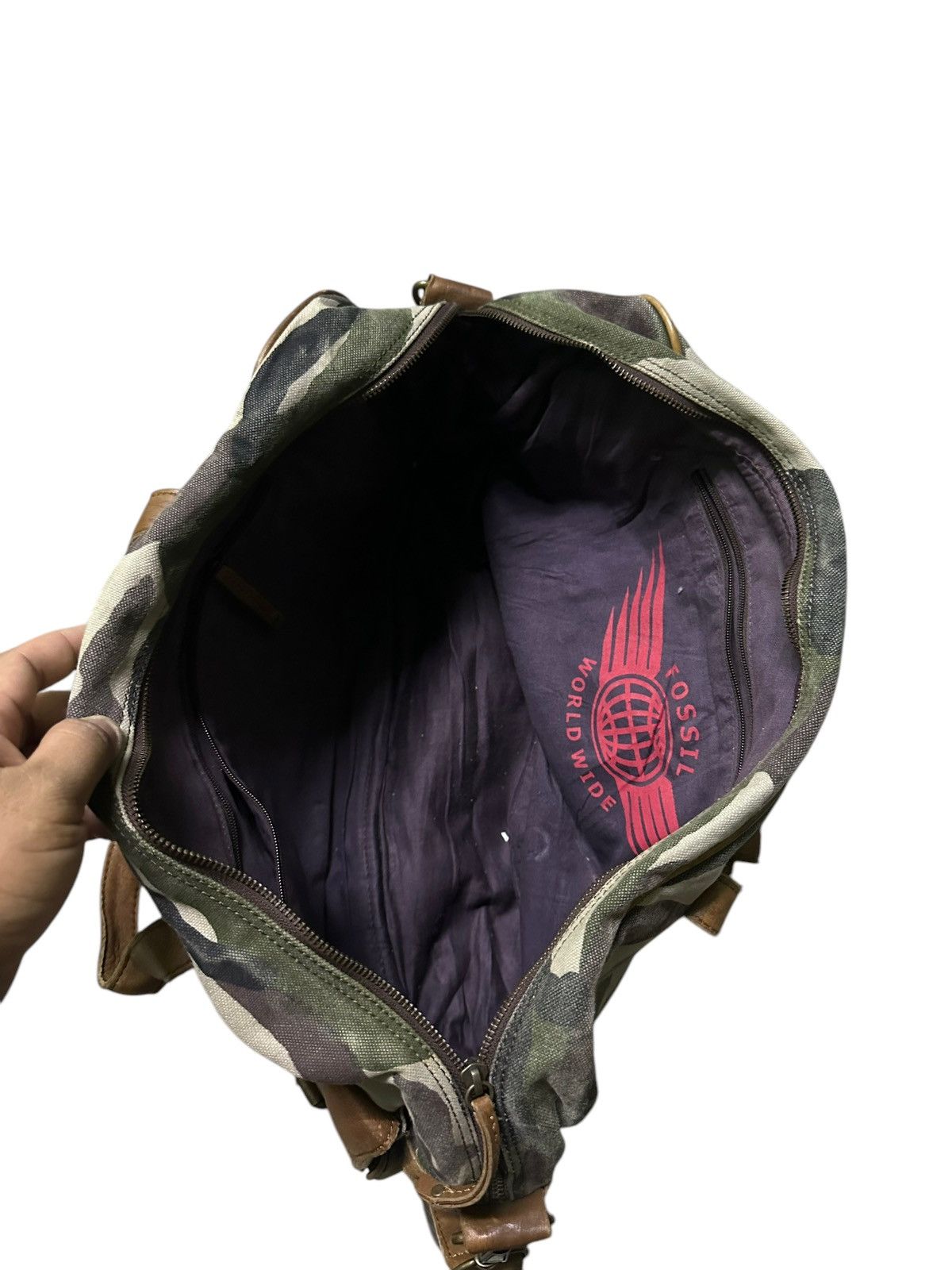 Fossil Fossil world wide camo carry bag Size ONE SIZE - 7 Thumbnail
