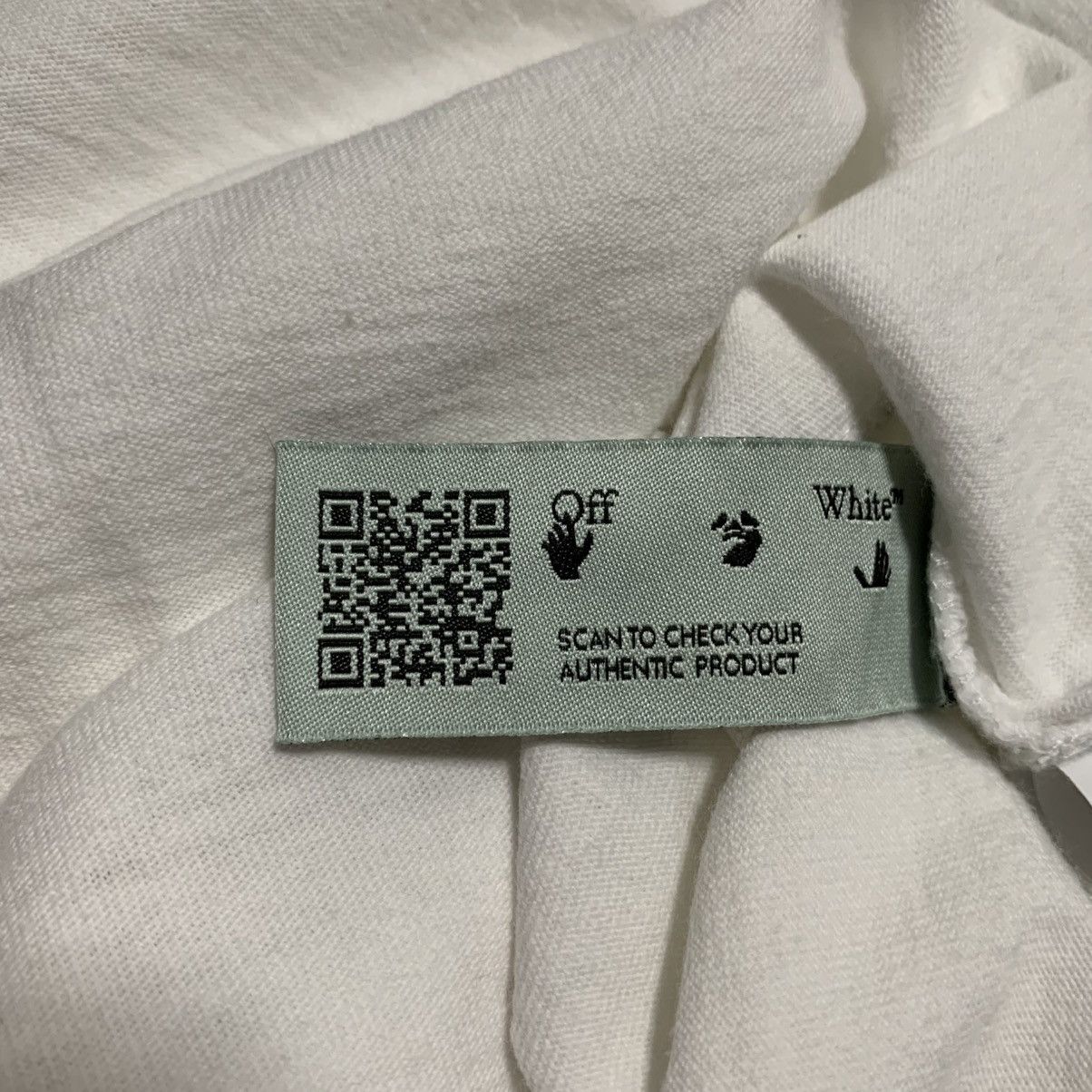 Off-White Off White Medium Hand Logo White Tee Virgil Abloh Size US M / EU 48-50 / 2 - 8 Thumbnail