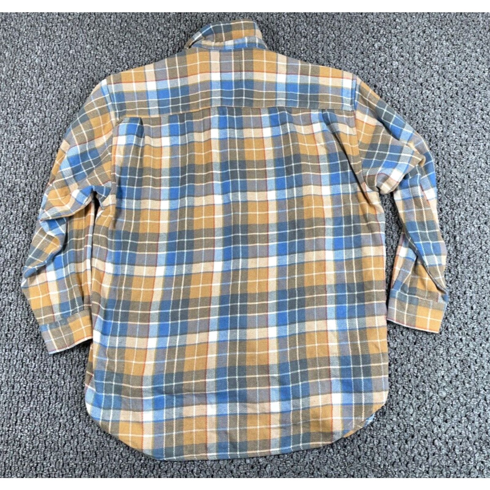 Vintage VINTAGE Northern Explosion Flannel Shirt Casual Workwear Plaid Beige Blue Button-Up Long Sleeve 80s Grunge Men Large - Shirt Size US L / EU 52-54 / 3 - 2 Thumbnail