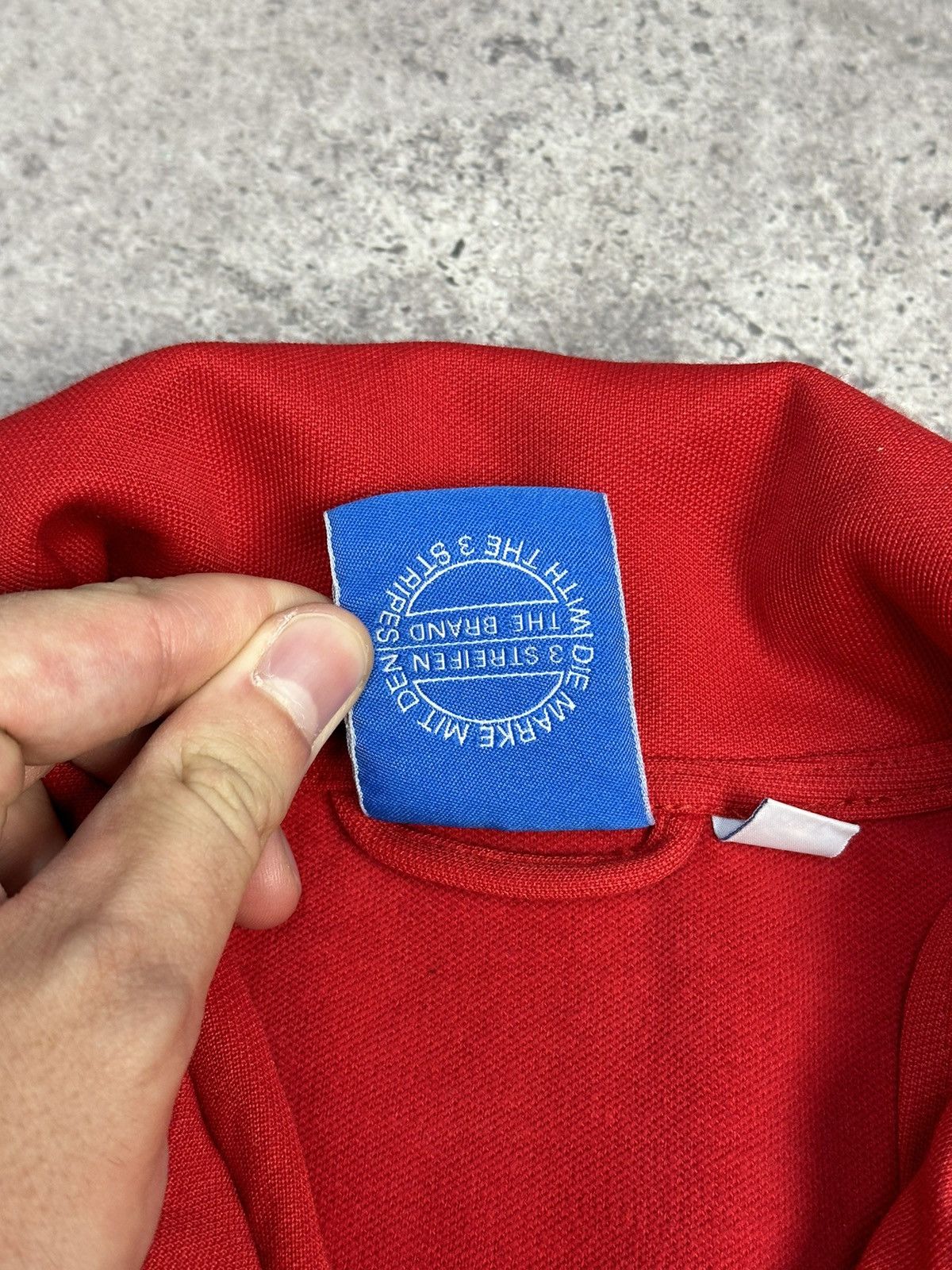 Adidas × Vintage Vintage Adidas Blokecore Track Jacket Red Big Logo Y2K Size US S / EU 44-46 / 1 - 12 Thumbnail