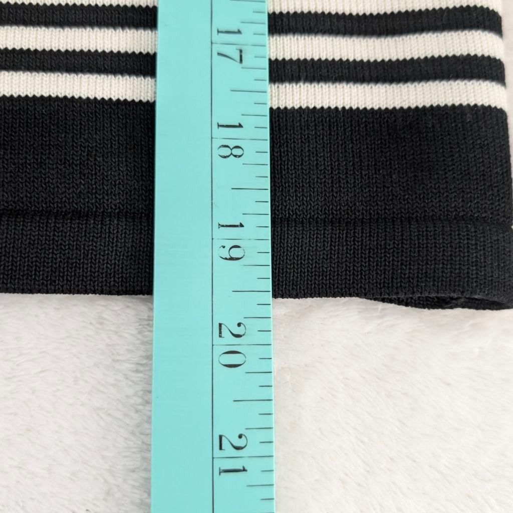 SER.O.YA SER.O.YA Ry Striped Knit Black & White Short Sleeve Sweater Size S / US 4 / IT 40 - 5 Thumbnail