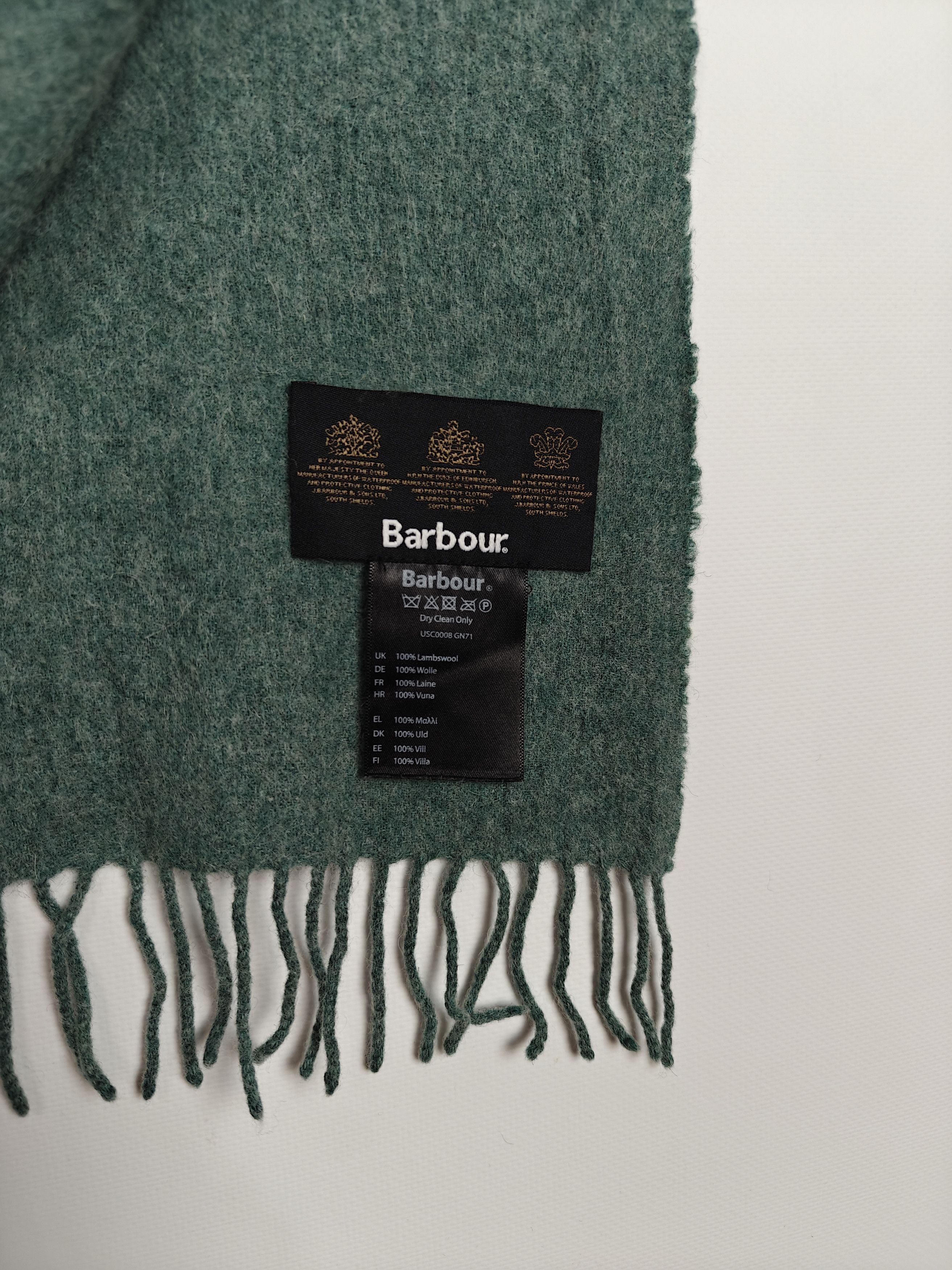 Barbour Barbour Lambswool Scarf Green Size ONE SIZE - 8 Thumbnail