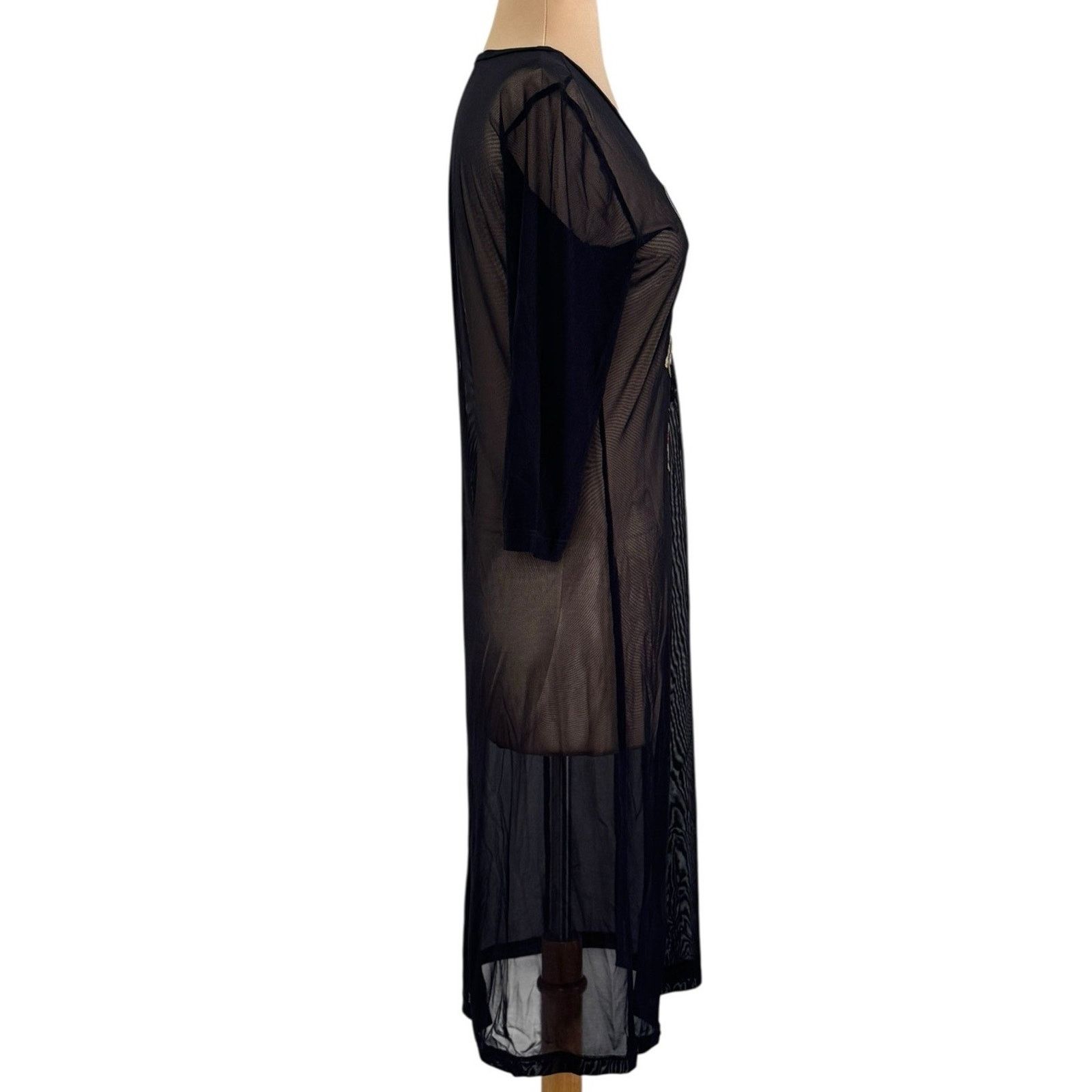 Other HEART MOON STAR Sheer Mesh Floral Embroidered Beach Coverup Size S / US 4 / IT 40 - 6 Thumbnail