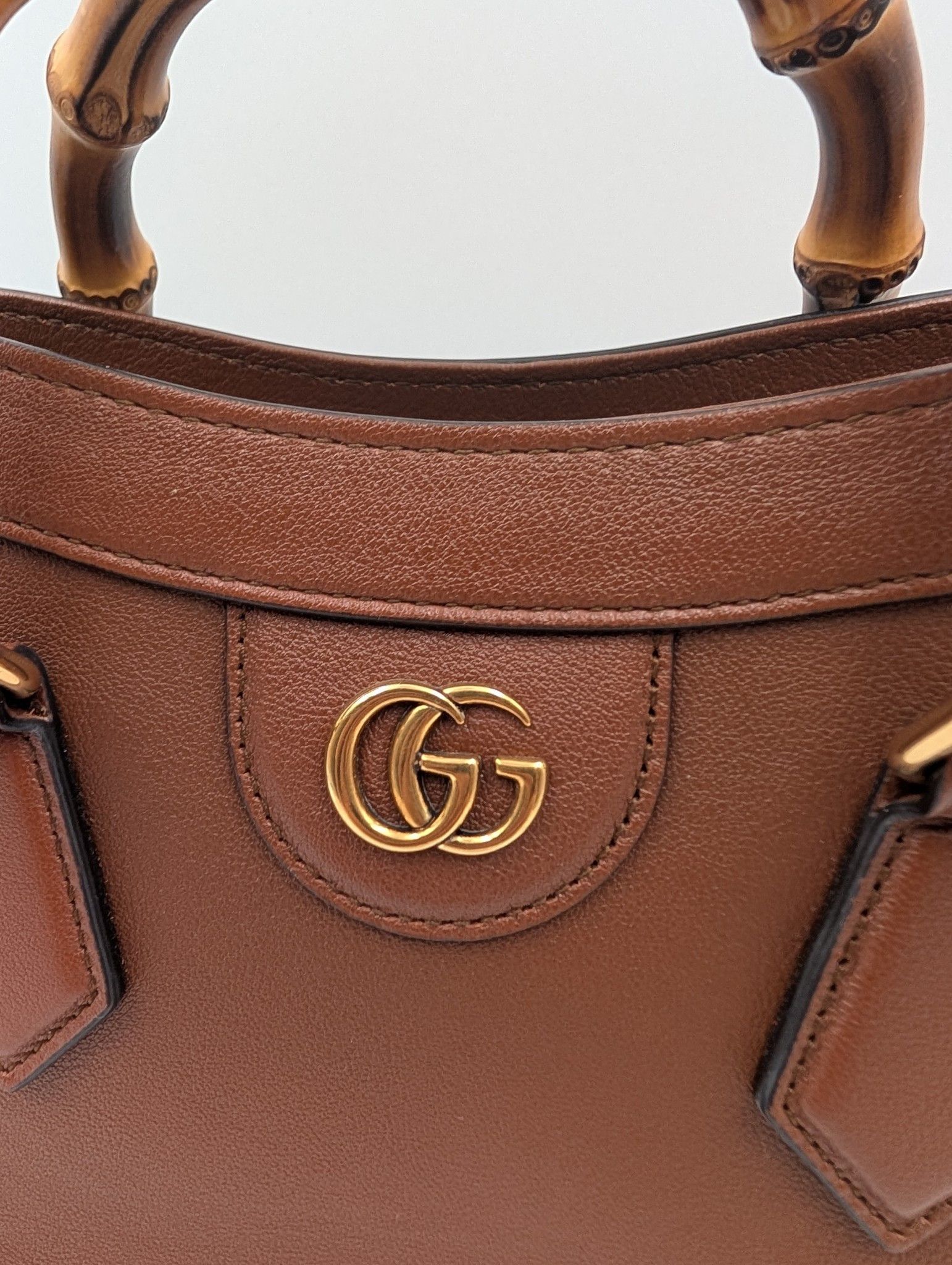Gucci Brown Diana Tote Bag With Bamboo Handle Size ONE SIZE - 5 Thumbnail