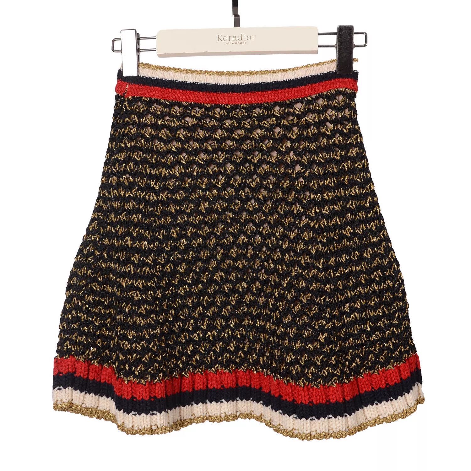 Gucci GUCCI Striped Woven A-Line Mini Skirt Women's Size 25" / US 0 / IT 36 - 7 Thumbnail