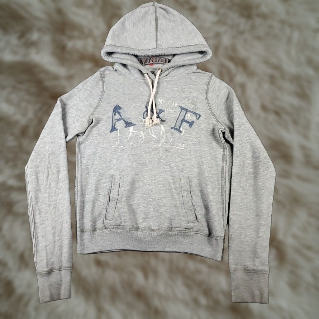 Abercrombie & Fitch Abercrombie & Fitch Hoodie Womens Medium Gray Cotton Blend Pullover Sweatshirt Size M / US 6-8 / IT 42-44 - 1 Thumbnail