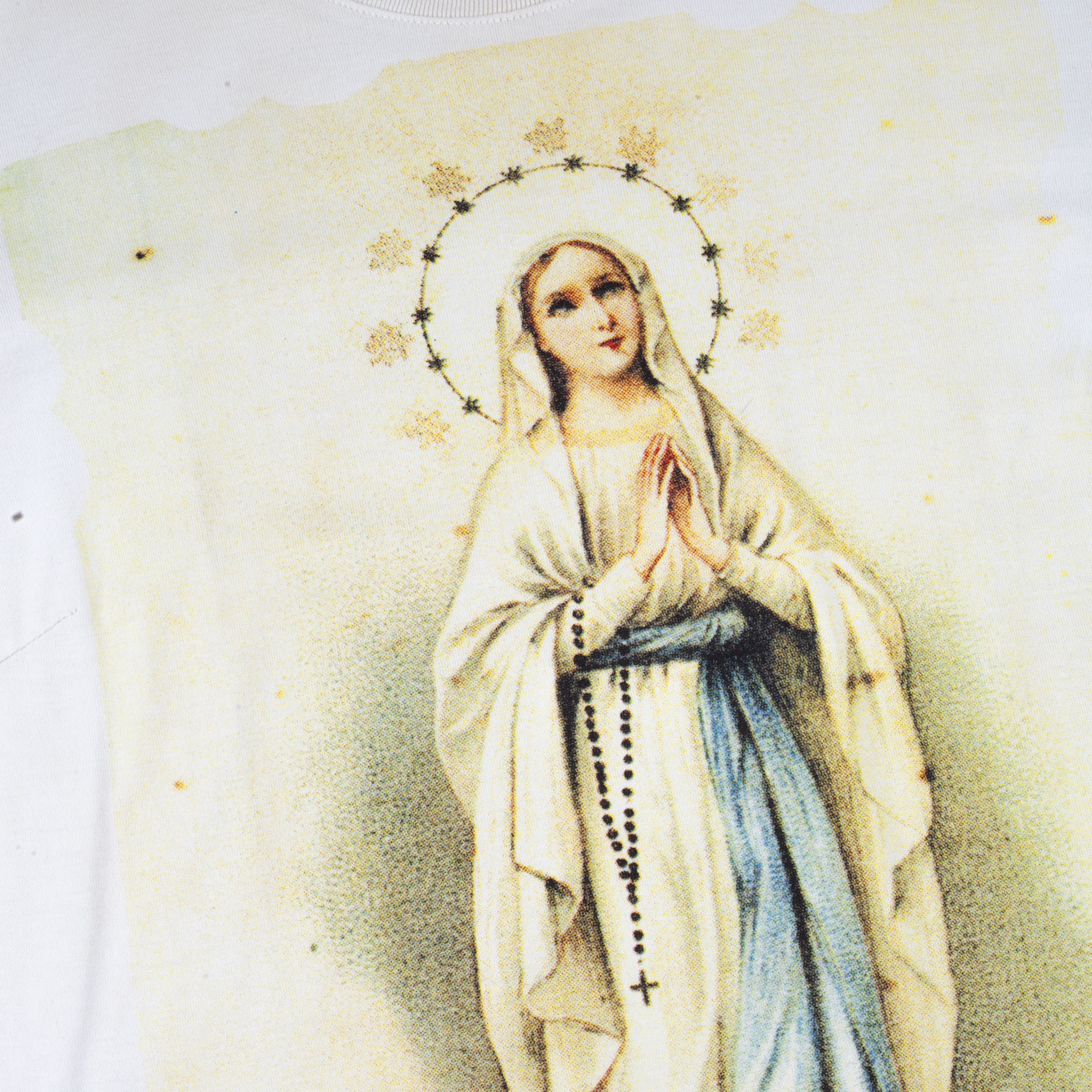 Dolce & Gabbana Dolce & Gabbana Virgin Mary Religious Ivory T-Shirt (S) Size US S / EU 44-46 / 1 - 2 Thumbnail