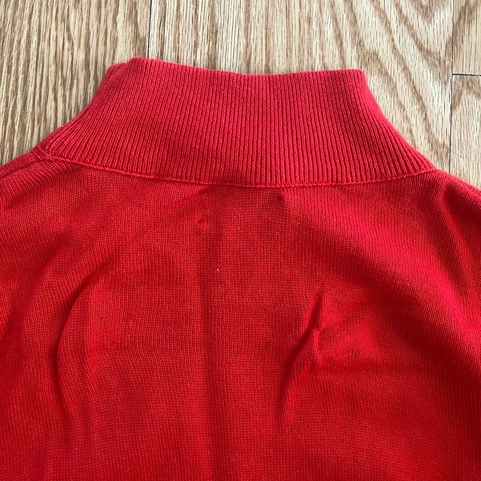 Pendleton Pendleton Red Mock Neck Cotton Sweater Womens Small Petite Size S / US 4 / IT 40 - 10 Thumbnail