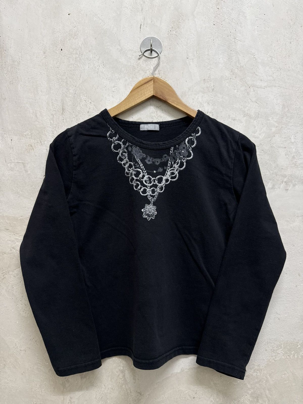 GOA Archive Pazna Chain Necklace goa style LS Crop Top Tees Size XS / US 0-2 / IT 36-38 - 1 Thumbnail