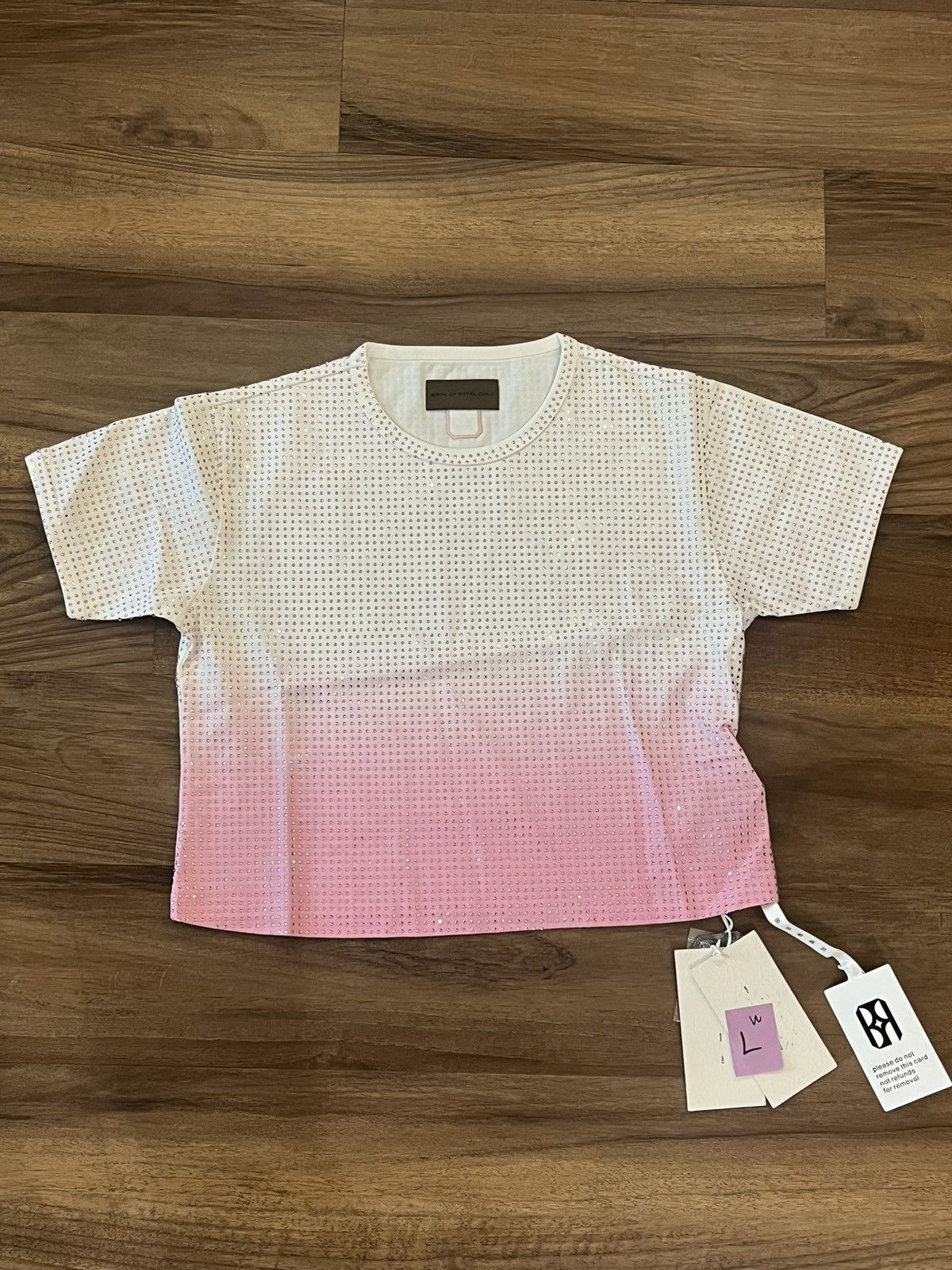 Birth of Royal Child Birth of Royal Child Cropped Stardust Pink Diamond Tee Size L / US 10 / IT 46 - 1 Thumbnail