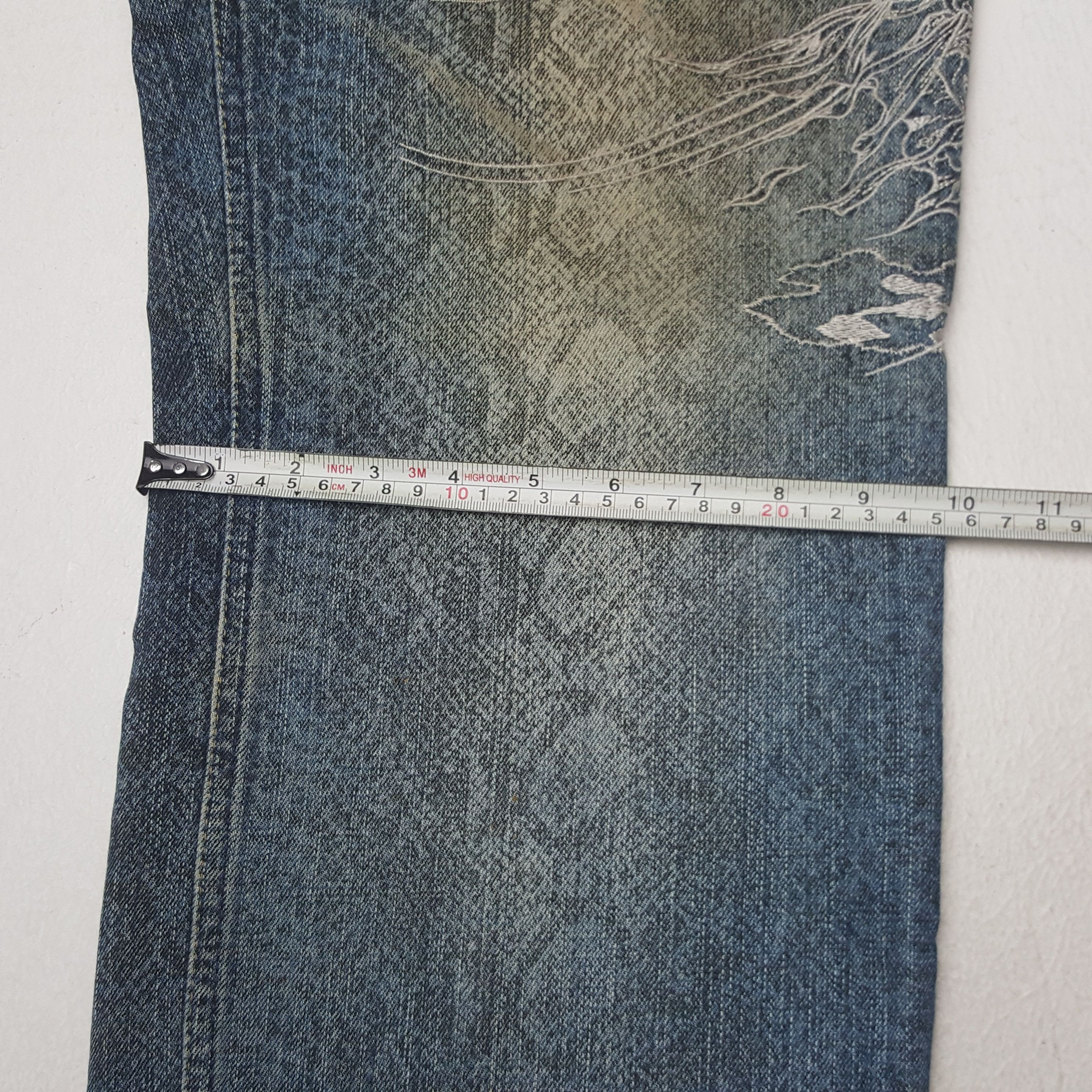 Japanese Brand × Vintage Vintage Karakumi Tamashii Japanese Embroidery Denim Jeans Size US 32 / EU 48 - 13 Thumbnail