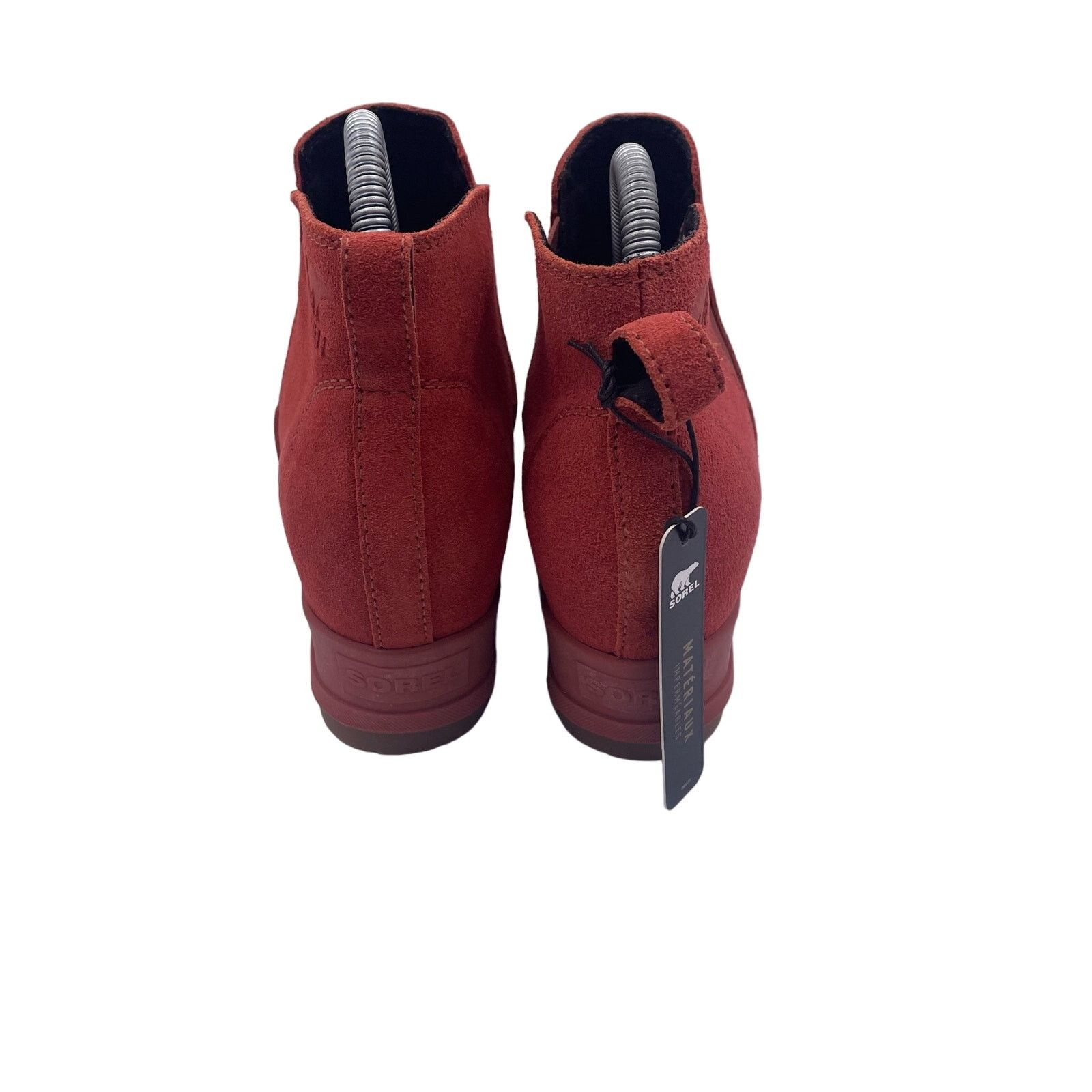 SOREL Sorel Evie Pull On Ankle Boots Suede Wedge Waterproof Red 7 Size US 7 / IT 37 - 3 Thumbnail