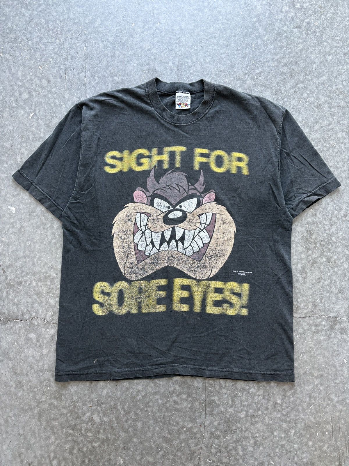 Warner Bros Vintage 90s Tazmanian Devil Graphic Tee Faded Oversized Size US XL / EU 56 / 4 - 1 Thumbnail