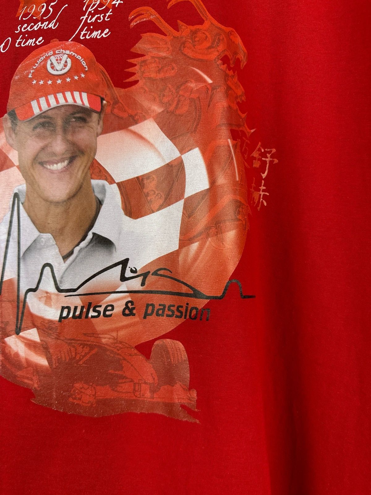 Ferrari × Vintage Michael Schumacher Pulse Passion F1 Time Champion T-Shirt Size US XXL / EU 58 / 5 - 8 Thumbnail
