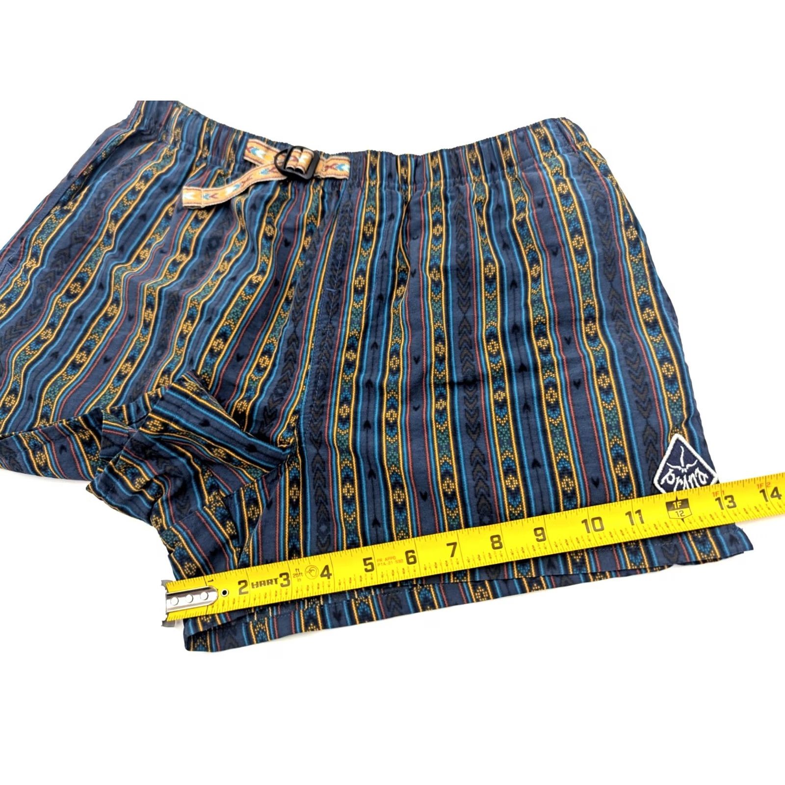 Prana prAna Indio Heritage Short Dark Sky Aztec Boho Belted Shorts, Women XS (27x3) Size 26" / US 2 / IT 38 - 4 Thumbnail