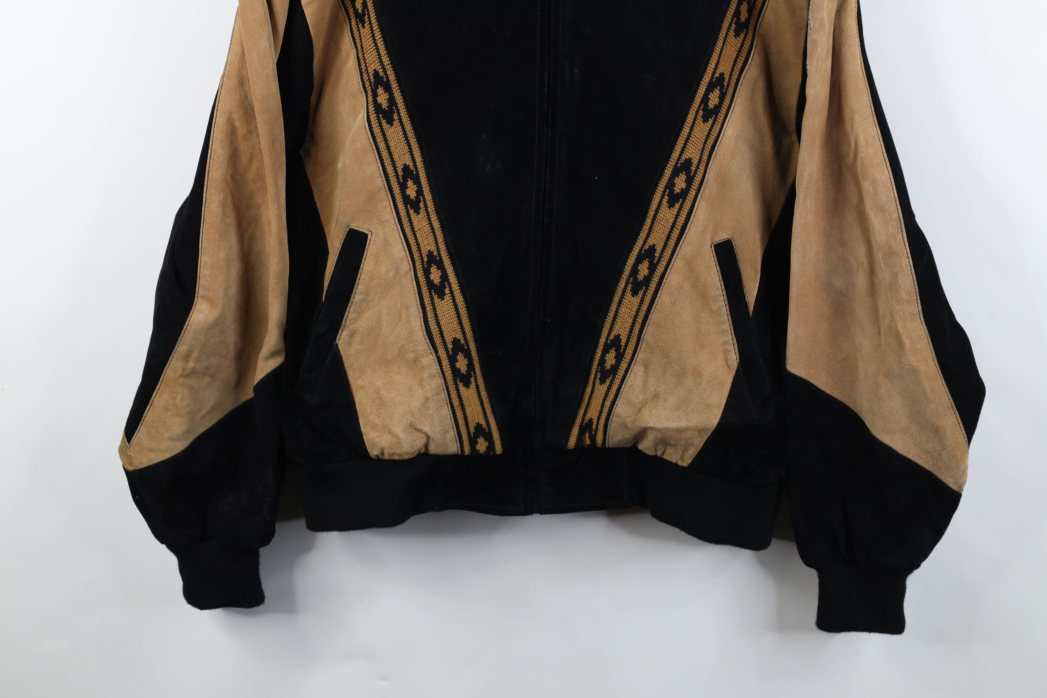 Scully Vintage 90s Scully Western Suede Leather Bomber Jacket Size US L / EU 52-54 / 3 - 3 Thumbnail