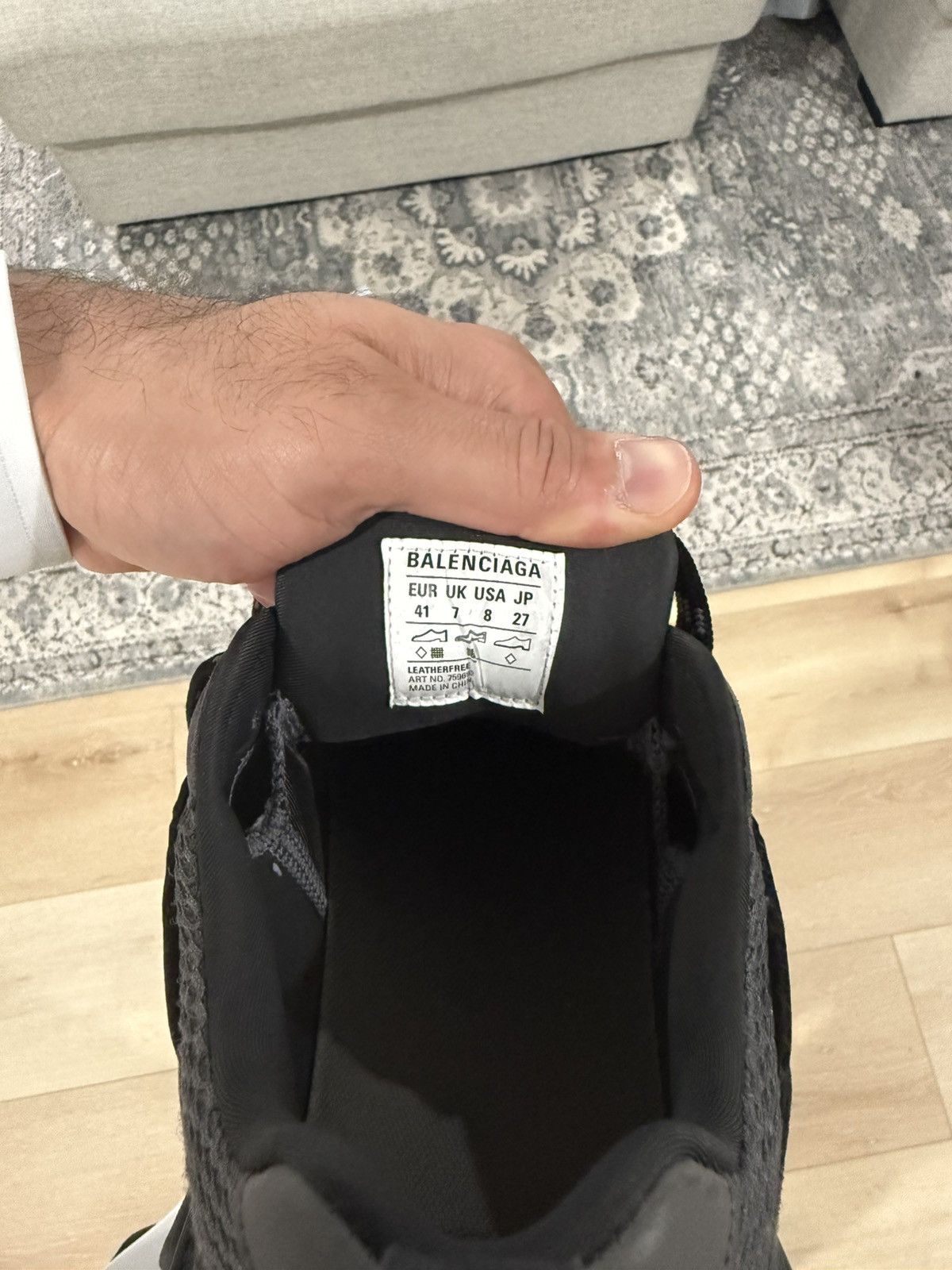 Balenciaga Balenciaga Men's 3XL Lace Up Sneakers Gris Size 8 US 41 EU Size US 8 / EU 41 - 14 Thumbnail