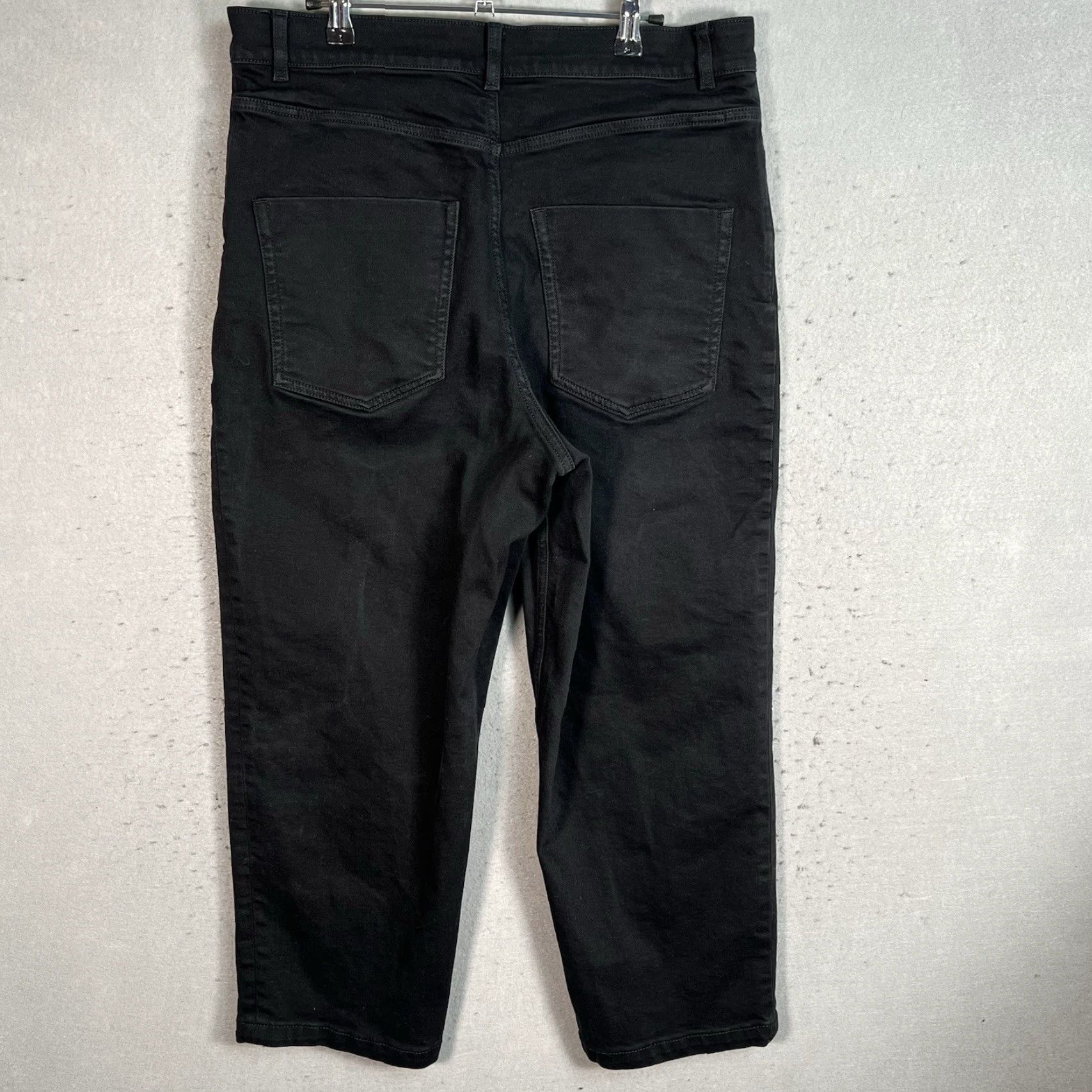 Cos COS Womens Jeans Cropped Relaxed Fit Black 31 Denim Straight Leg Size 24" / US 00 / IT 34 - 2 Thumbnail