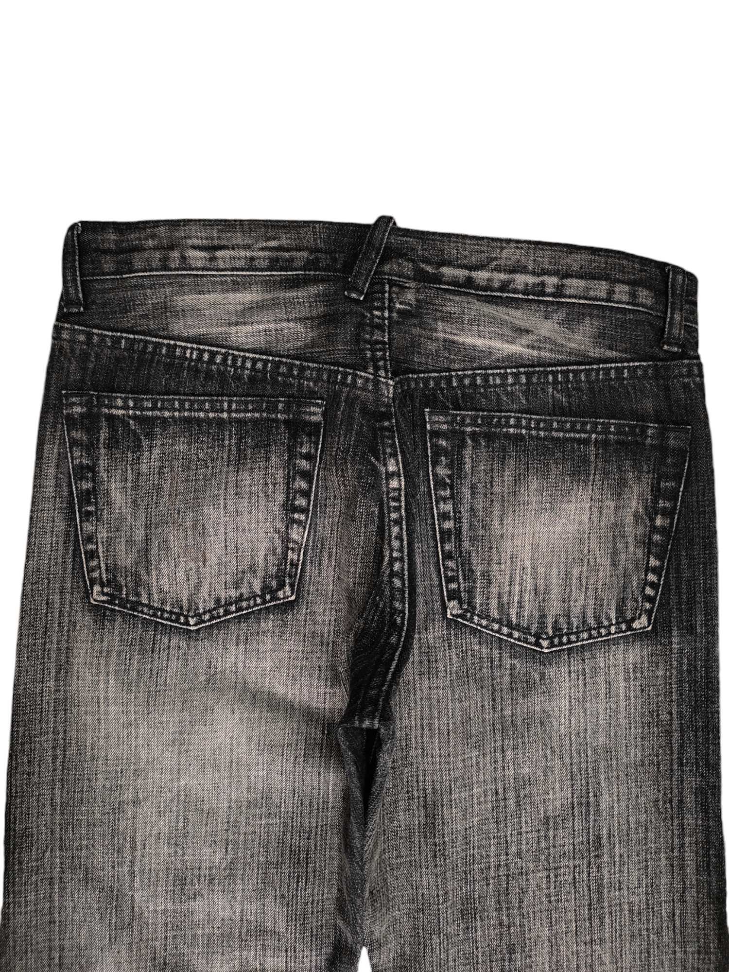 Comme des Garcons × Undercover Vintage Semantic Design Clawmark Faded Black Denim Jeans Size US 32 / EU 48 - 10 Thumbnail