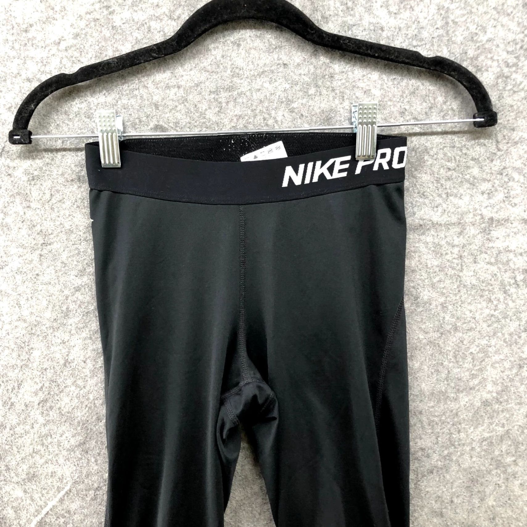 Nike Nike Pro Workout Leggings Cropped Capri Womens XS Black Dri-fit Gym Active Yoga Size 26" / US 2 / IT 38 - 3 Thumbnail