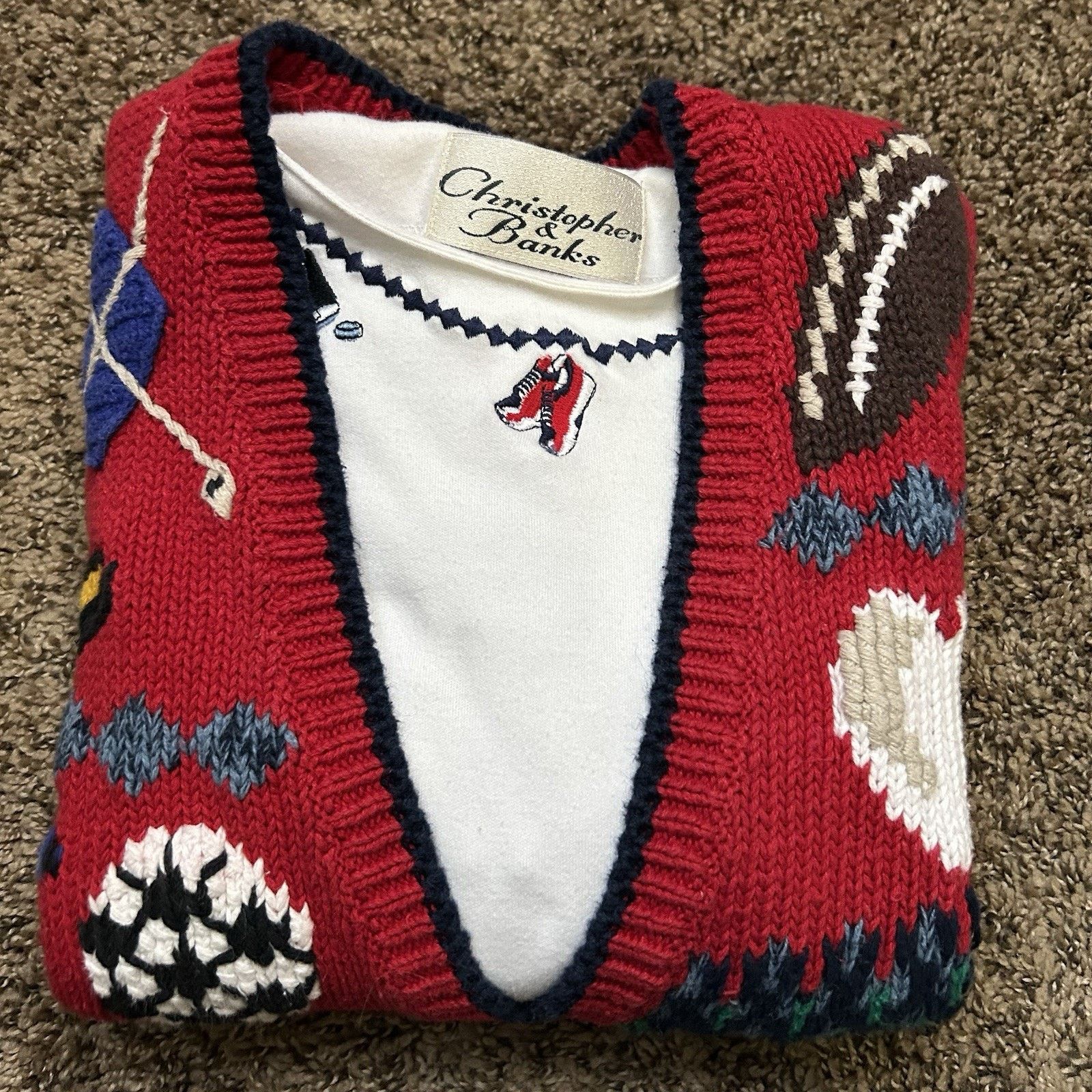 Other Vintage Christopher & Banks Embroidered Sports Vest/Shirt Lg Size L / US 10 / IT 46 - 16 Thumbnail