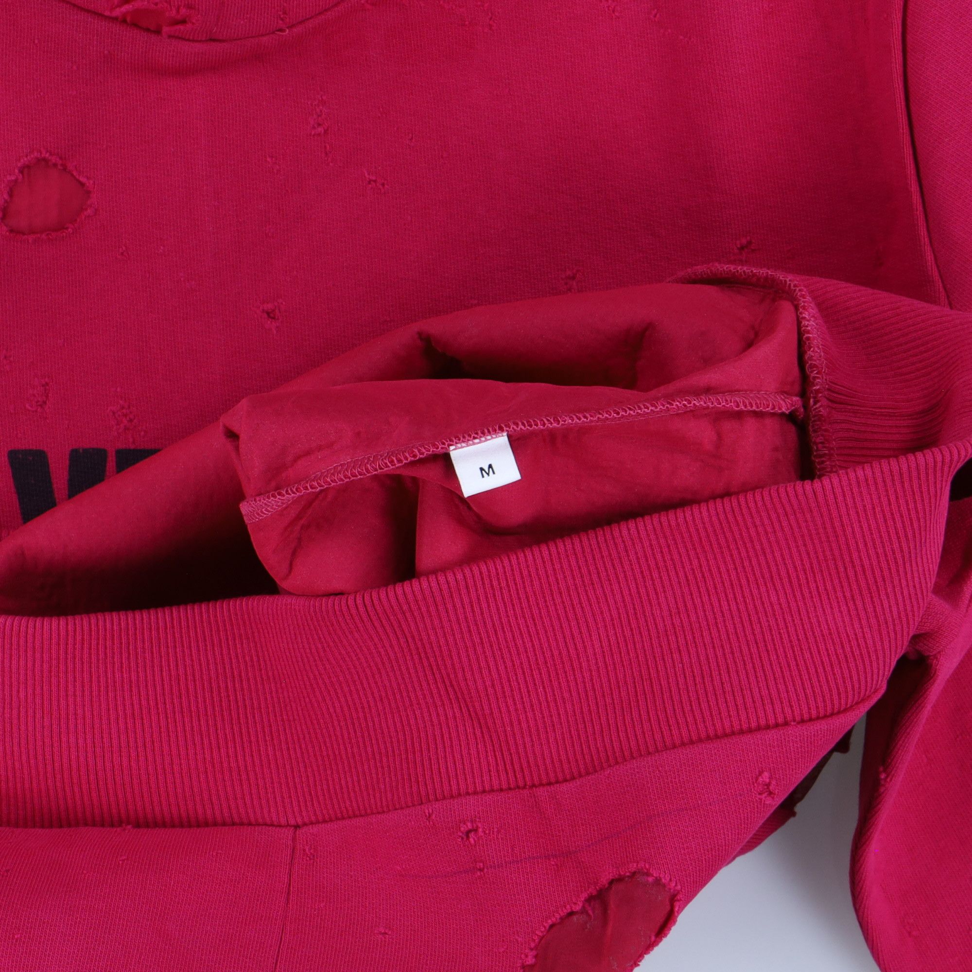 Givenchy Fuchsia Cherry Destroyed Logo Hoodie Size US M / EU 48-50 / 2 - 3 Thumbnail