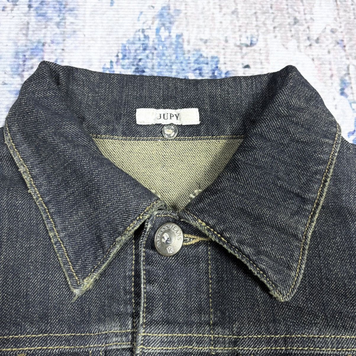 REGASS WOMEN TYPE 2 DENIM DISTRESSED FADED PUNK STYLE JACKET