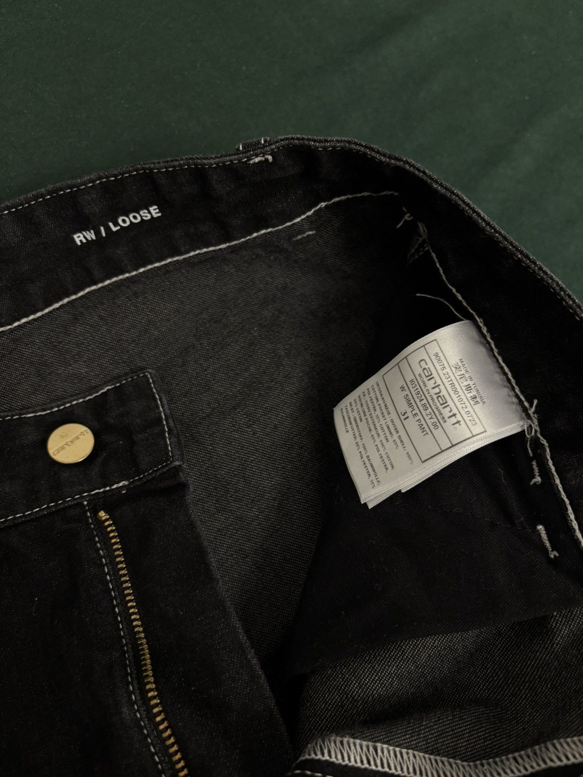 Carhartt × Carhartt Wip Carhartt black denim Size US 31 - 8 Thumbnail