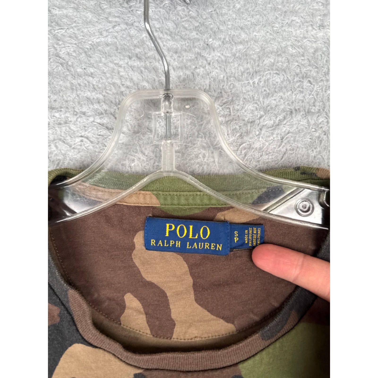 Ralph Lauren Polo Ralph Lauren Shirt Adult Small Green Camo Long Sleeve Crew Pocket READ Size US S / EU 44-46 / 1 - 7 Thumbnail