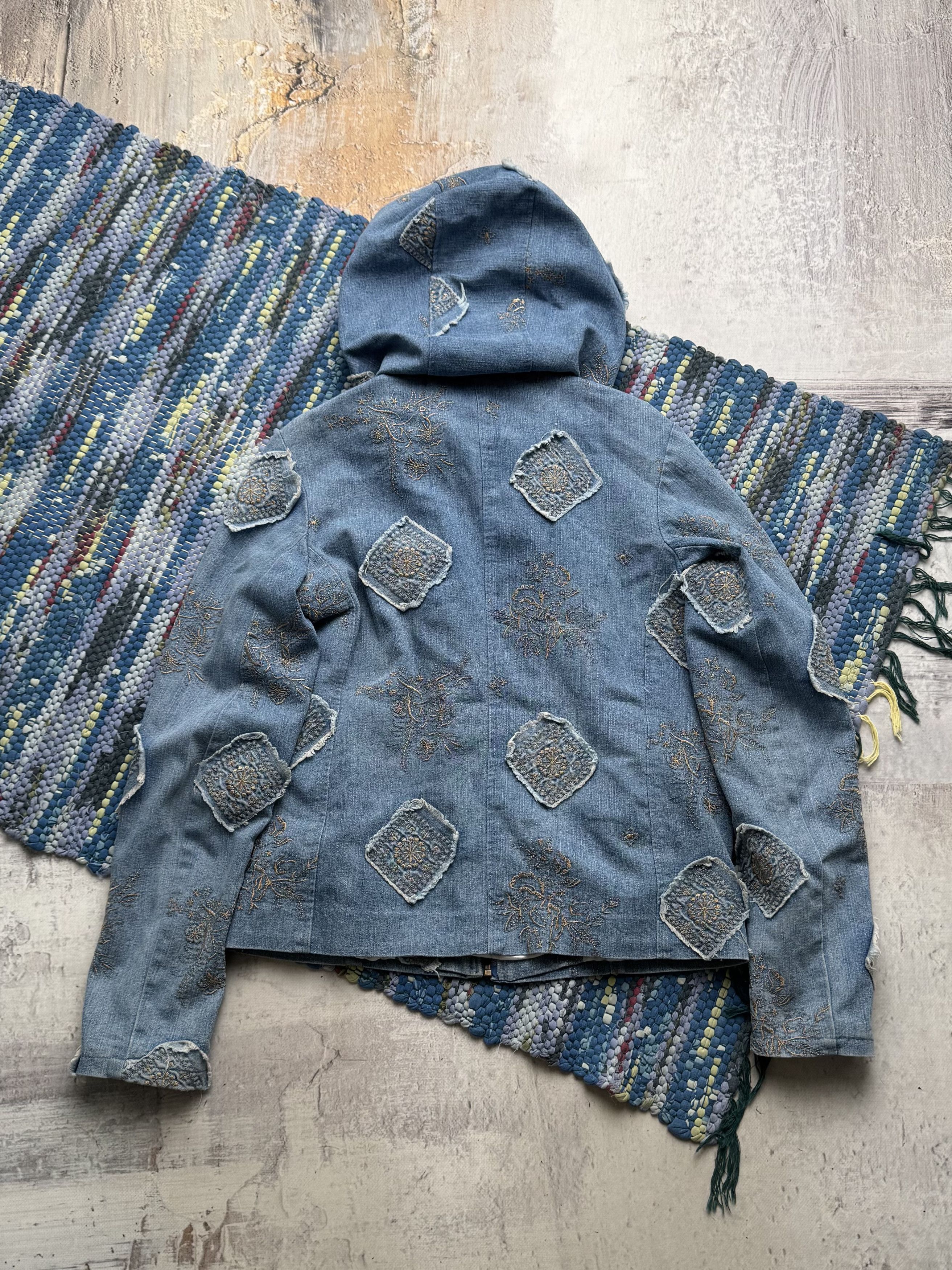 Vintage Vintage Hooded Embroidered Patchwork Distressed Jacket Size M / US 6-8 / IT 42-44 - 5 Thumbnail