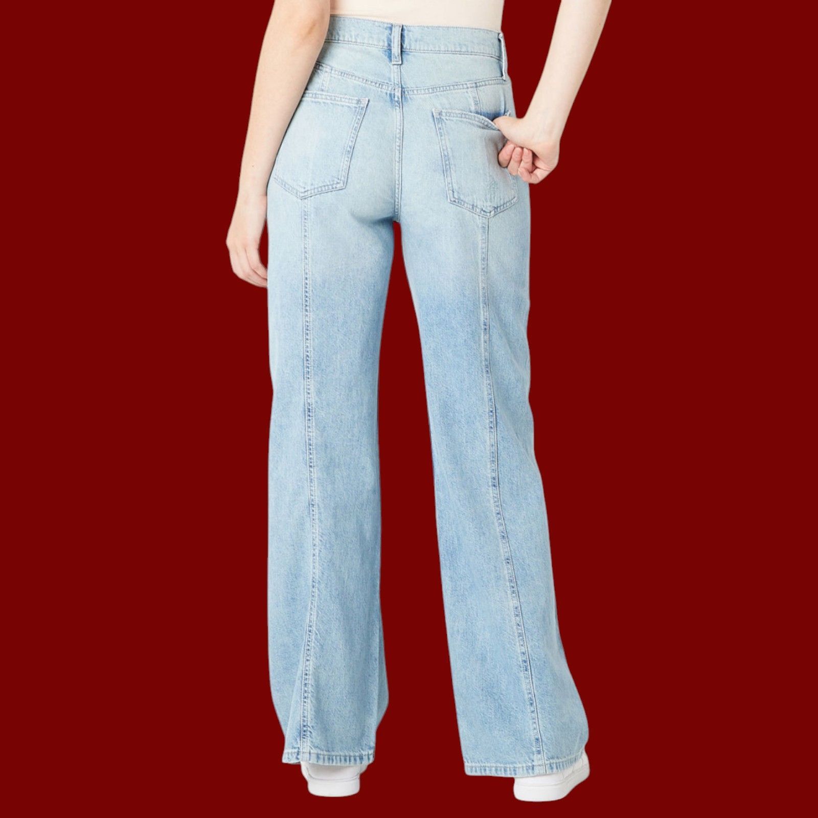 Other Arizona - Juniors Women High-Rise Relaxed Through Hip & Thig Size 30" / US 8 / IT 44 - 2 Thumbnail