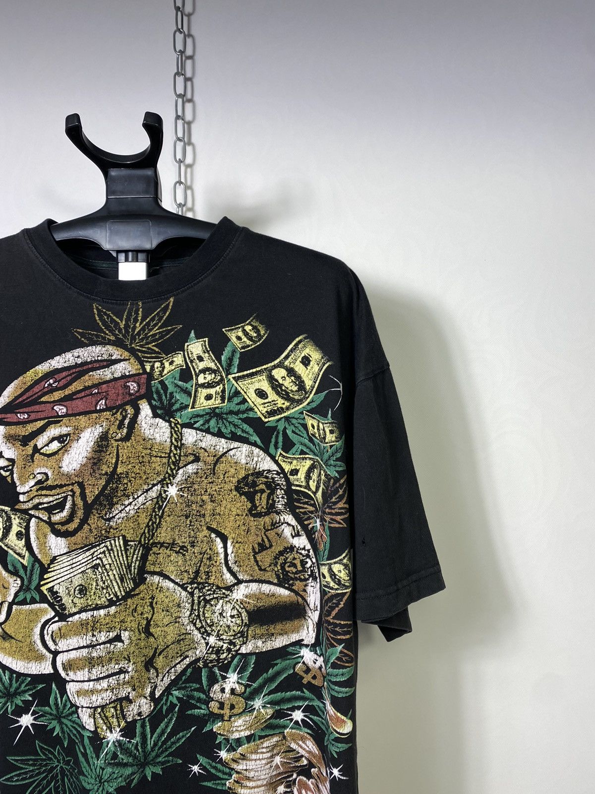 Band Tees Vintage 00s 2pac Shakur cannabis rap t-shirt tee Size US XL / EU 56 / 4 - 3 Thumbnail