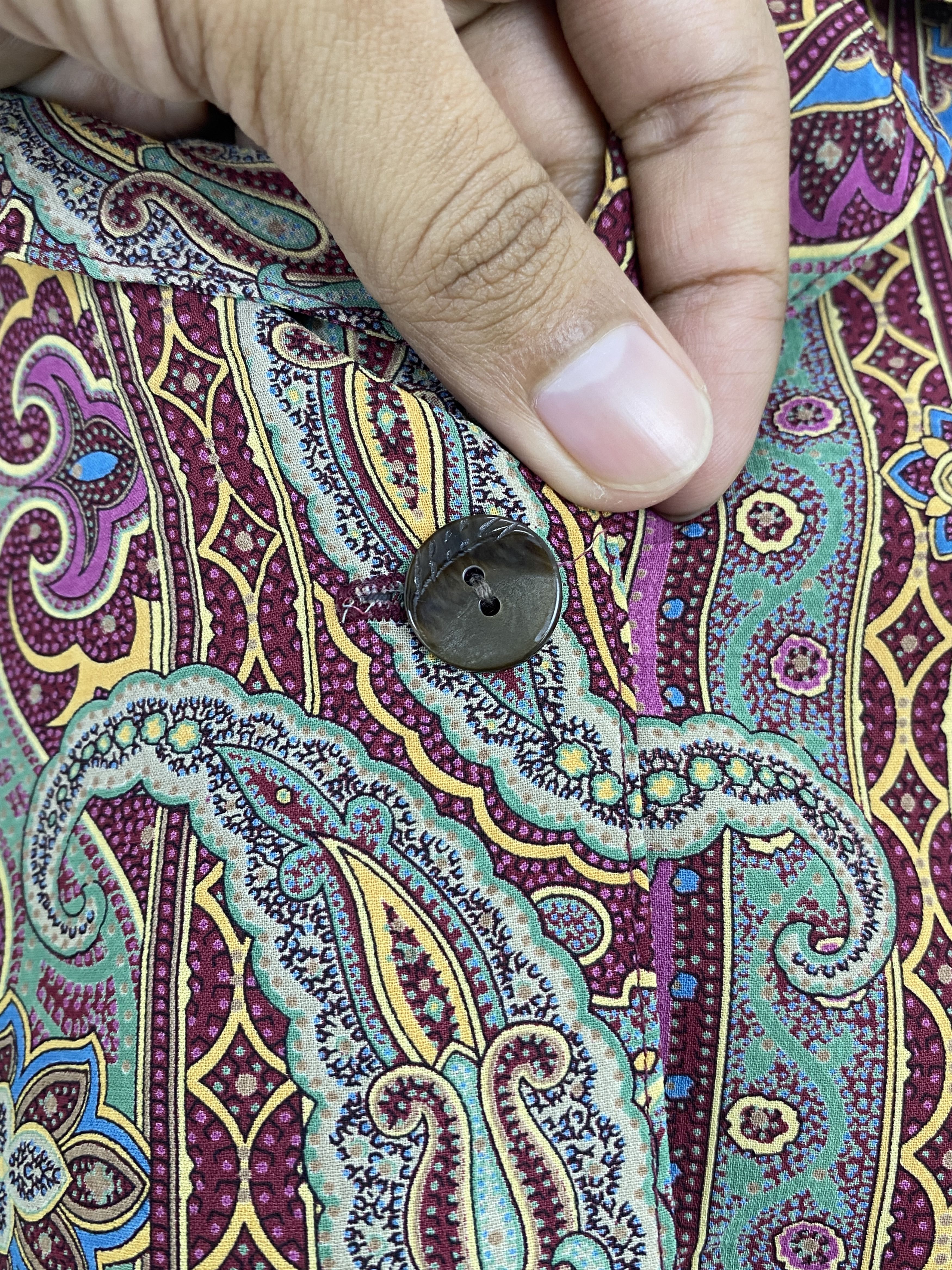 Japanese Brand × Vintage Vintage Paisley Art Modern Design Silk Shirt J1860 Size US M / EU 48-50 / 2 - 8 Thumbnail