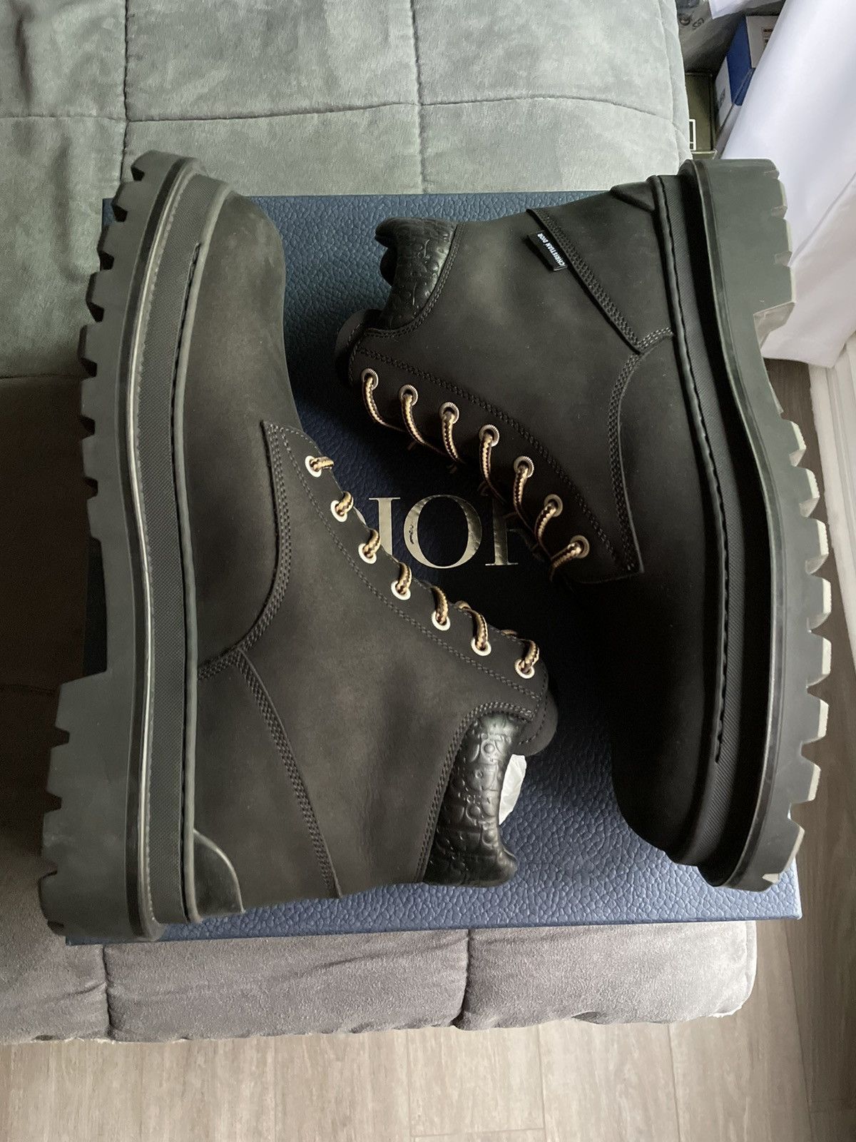 Dior Dior Oblique Black Nubuck Boots Size US 10 / EU 43 - 1 Thumbnail
