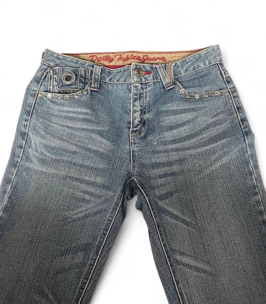 Tornado Mart Flare jeans daily topics low rise bootcut clawn mark Size US 28 / EU 44 - 3 Thumbnail