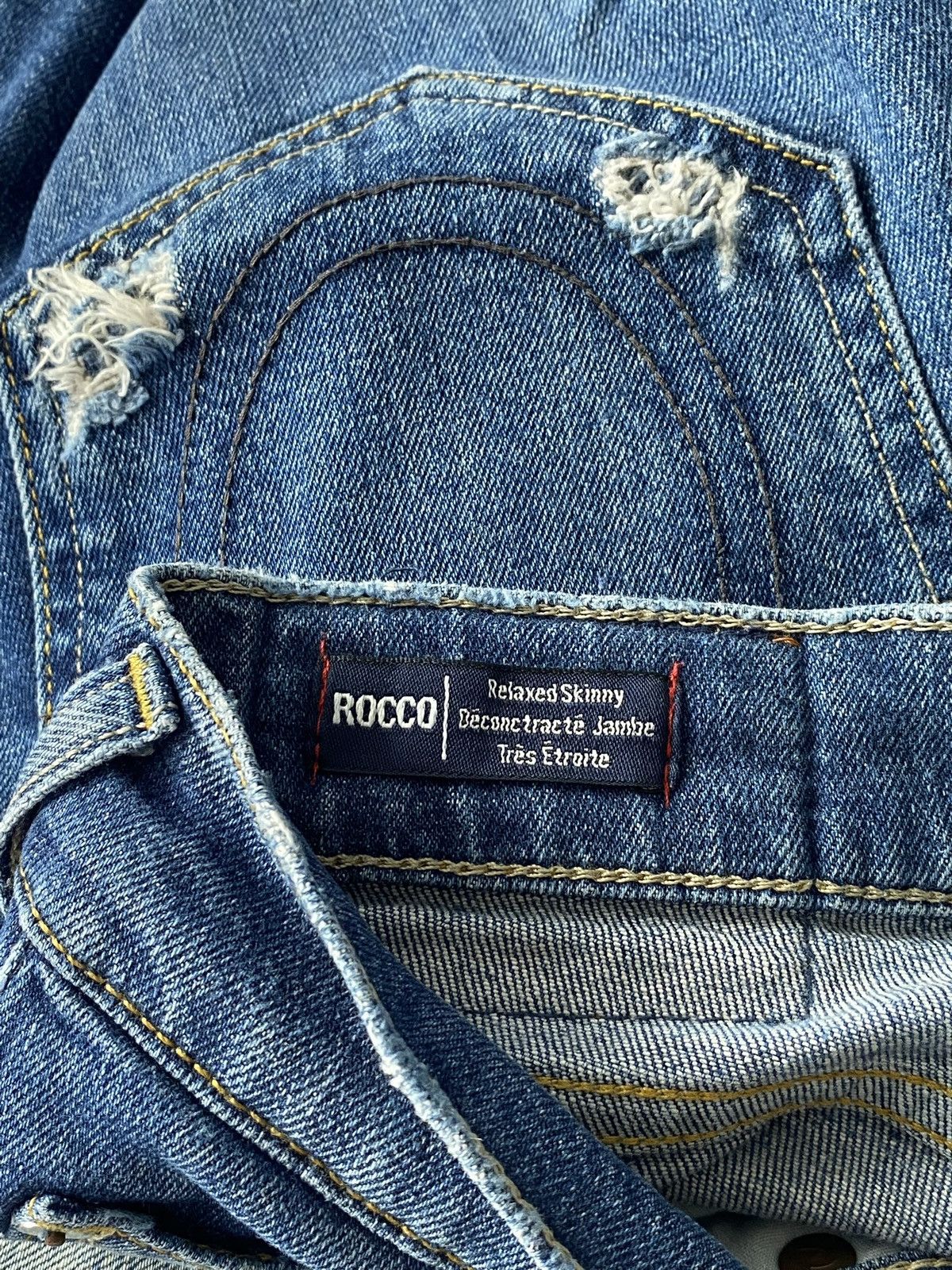 True Religion × Vintage True Religion Vintage Y2k Denim Jeans Ripped Pants Rocco Size 30" / US 8 / IT 44 - 10 Thumbnail