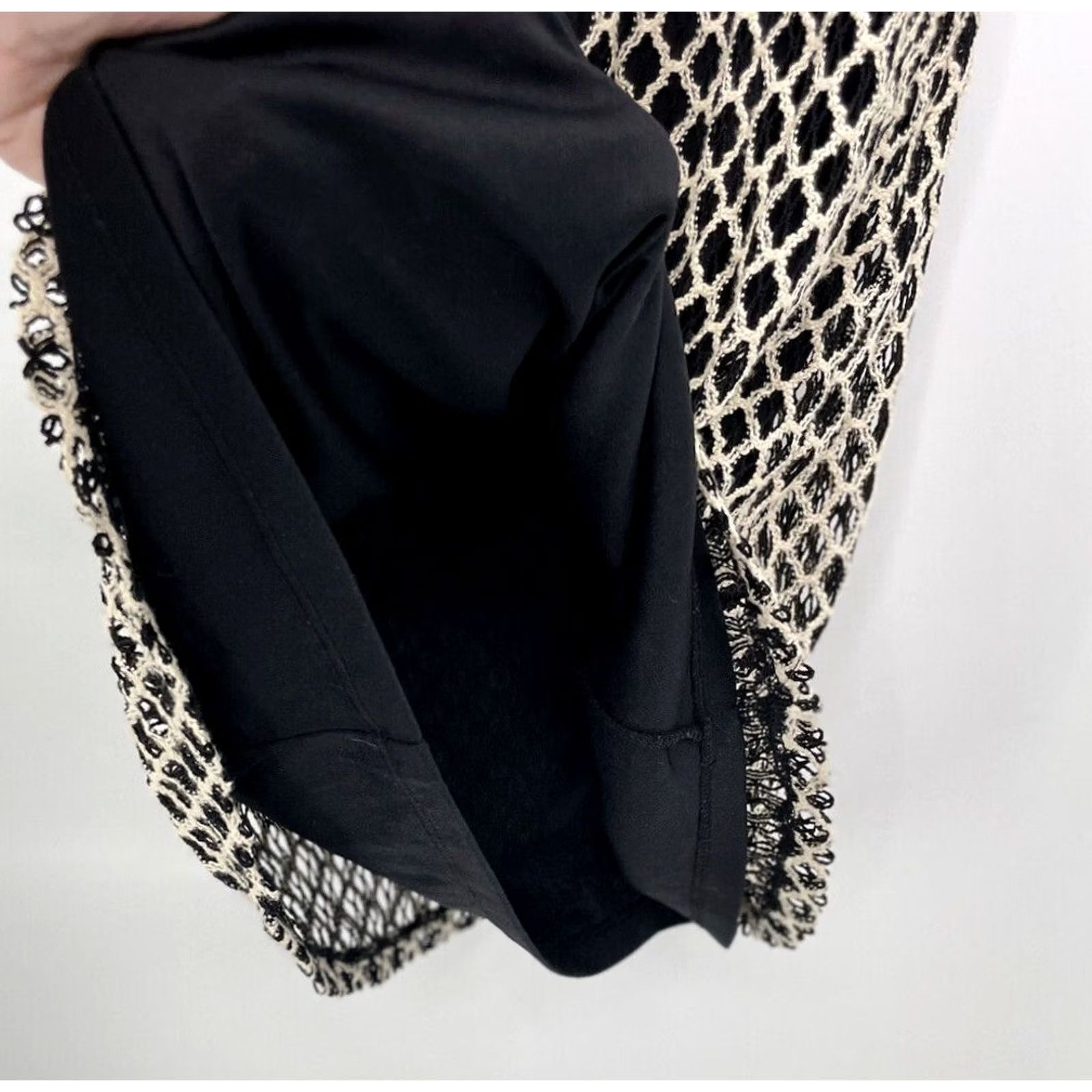 Zara Zara Trafaluc Black & Ivory Crochet Cami Lined Sleeveless Short Dress Size S Size 28" / US 6 / IT 42 - 4 Thumbnail