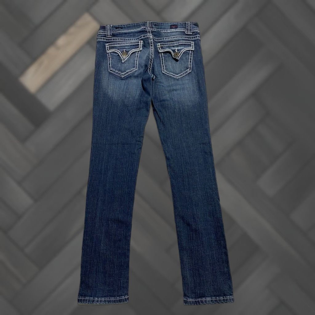 Denime VIGOLD Jeans 9 Women's Skinny Denim Dark Wash 5-Pocket Pockets White Stitch 30x30 Size 30" / US 8 / IT 44 - 1 Thumbnail