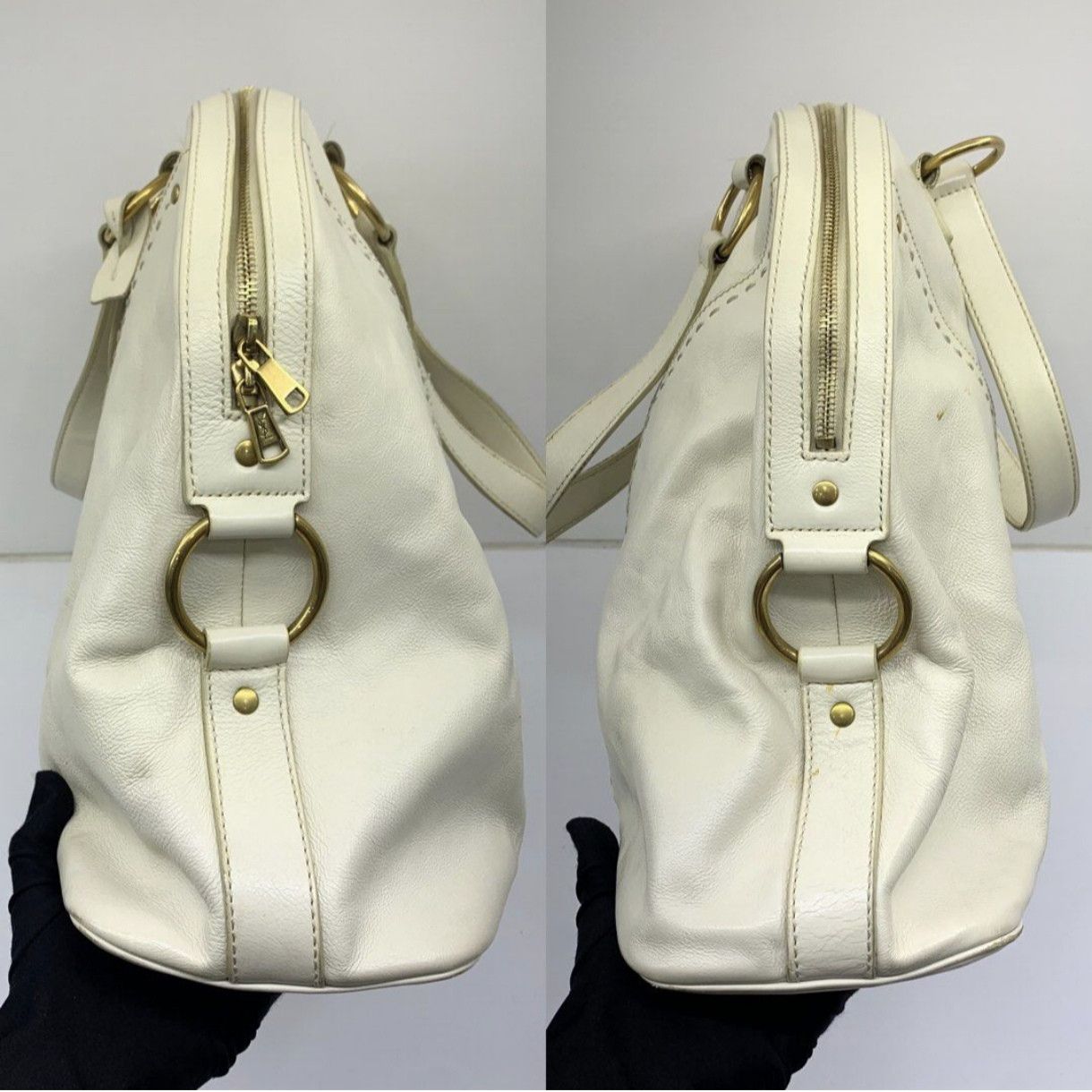 Yves Saint Laurent YSL rive gauche Muse Iconic Bag Large White Leather Size ONE SIZE - 7 Thumbnail