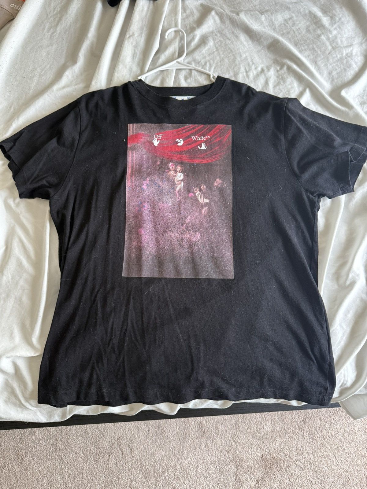 Off-White Off white Sprayed Caravaggio Print T shirt Size US S / EU 44-46 / 1 - 1 Thumbnail