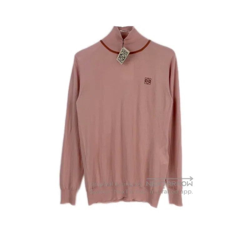 Loewe Loewe Pink embroidered logo cashmere crewneck sweater Size M / US 6-8 / IT 42-44 - 1 Thumbnail