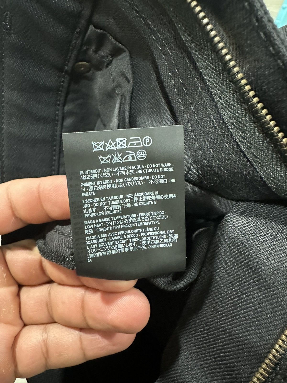 Saint Laurent Paris × Yves Saint Laurent Brand New Saint Laurent Black Coated Jeans Size 33" - 9 Thumbnail