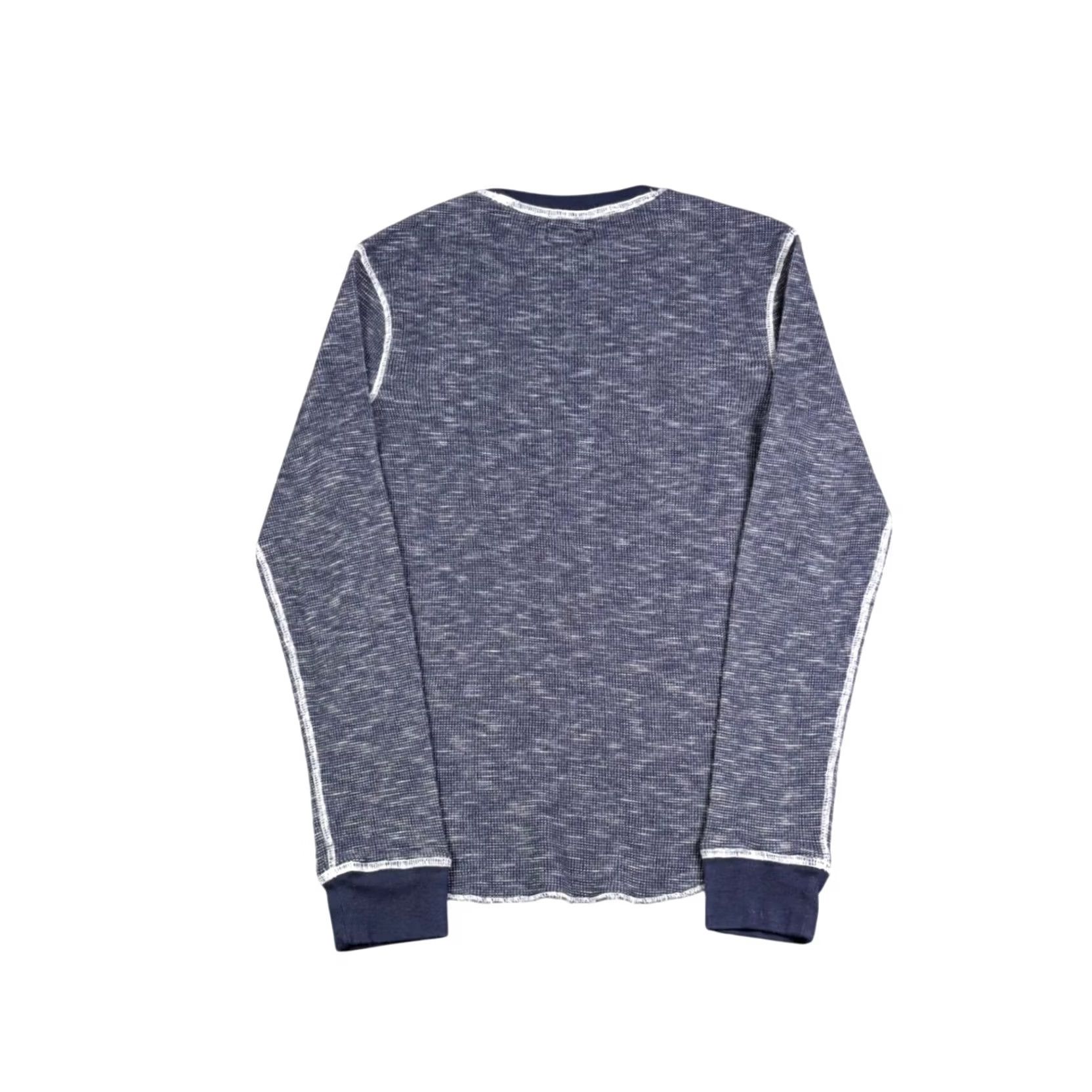 Vintage Helix Mens Navy Blue Marl Waffle Knit Thermal Long Sleeve Shirt Crewneck M Blue Mens Long Sleeve Shirt Thermal Knit Crew Neck Size US M / EU 48-50 / 2 - 2 Thumbnail