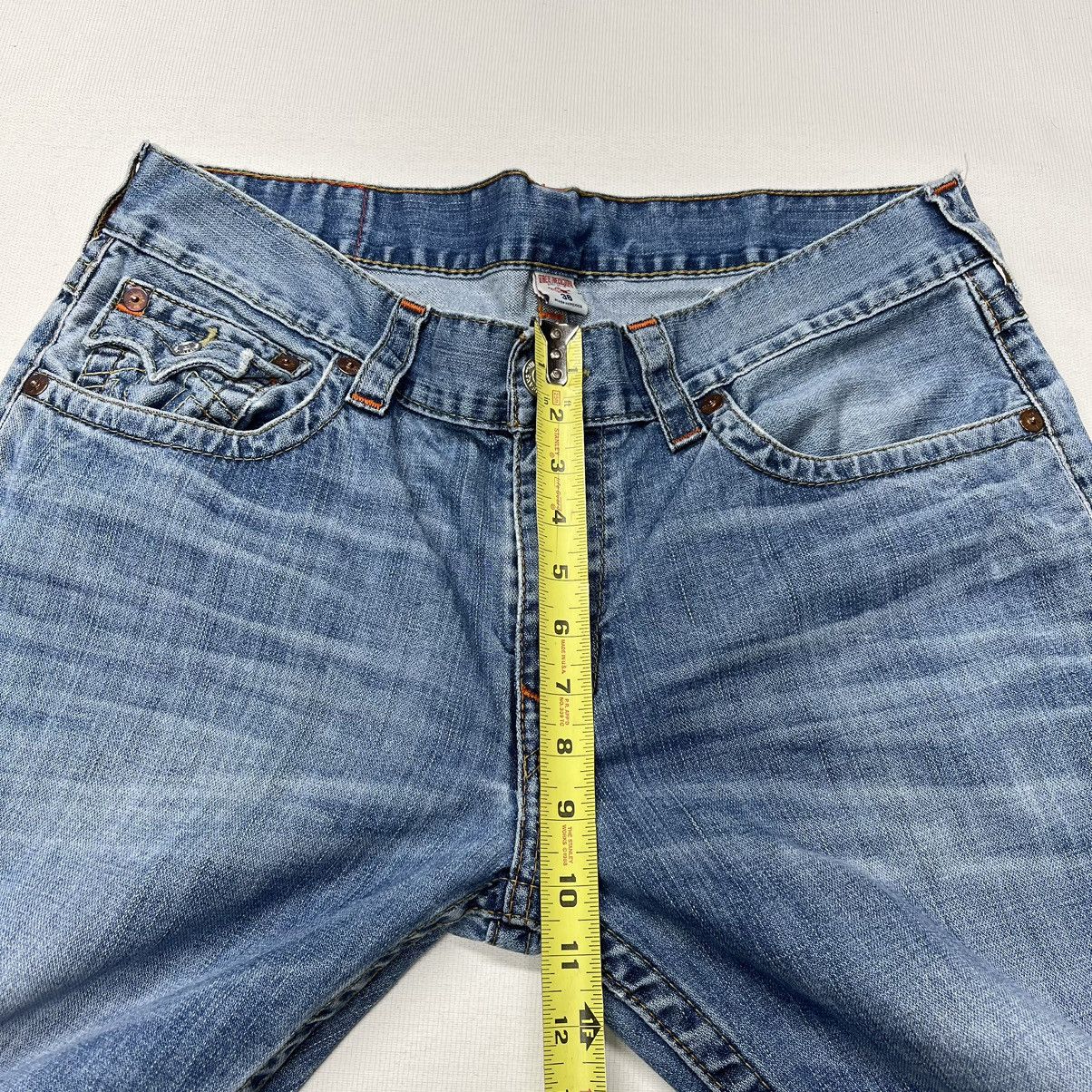 True Religion True Religion Jeans Blue Straight Flap Denim Ricky Washed Size US 36 / EU 52 - 20 Thumbnail
